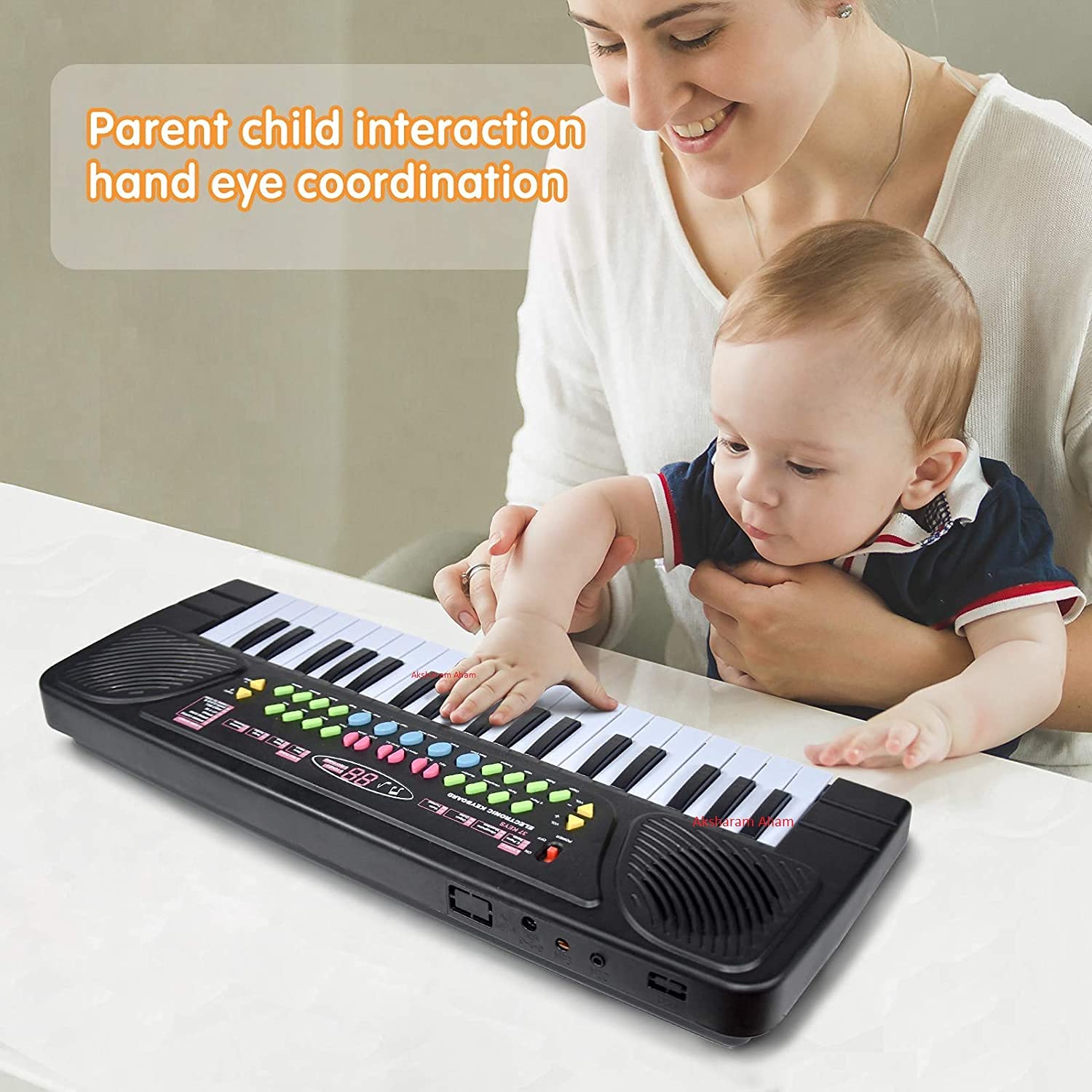 Buy AKSHARAM AHAM Electronic Piano Keyboard 37 Key with MicrophoneKids