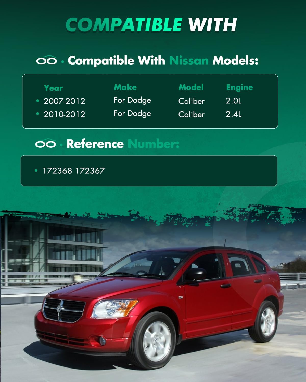 SCITOO Shock Struts Replacement Complete Assembly Front Pair Fit for 2007-2012 for Dodge Caliber,2007-2016 for Jeep Compass,2007-2016 for Jeep Patriot Quick-Strut Complete Strut Assembly