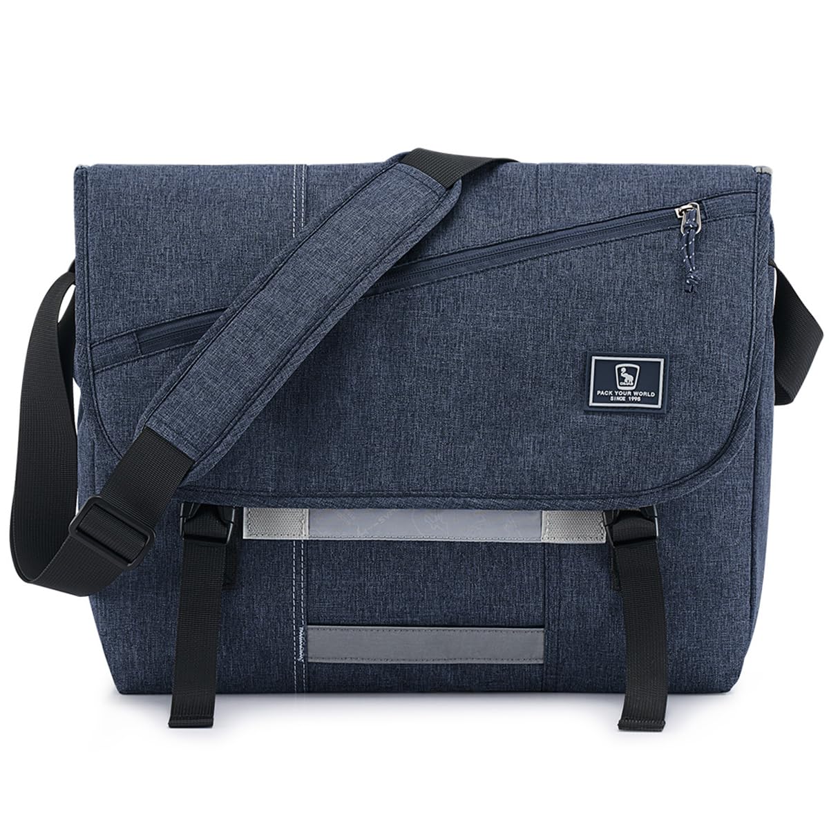 OIWAS messenger bags for men and women (Blue, 15.6 Inch)