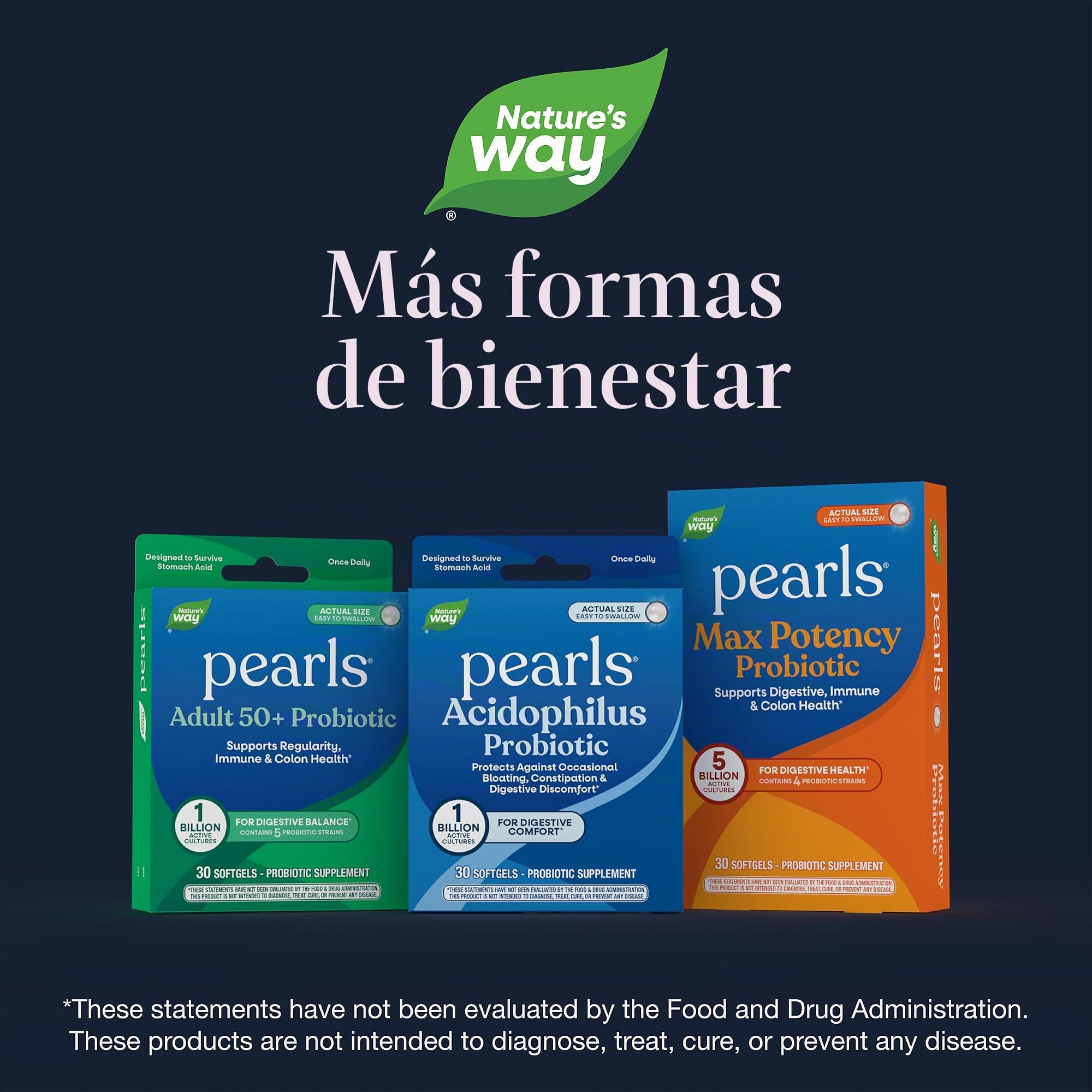 Nature'S Way Perlas Probióticas Acidophilus 90 Cápsulas Blandas 180 g