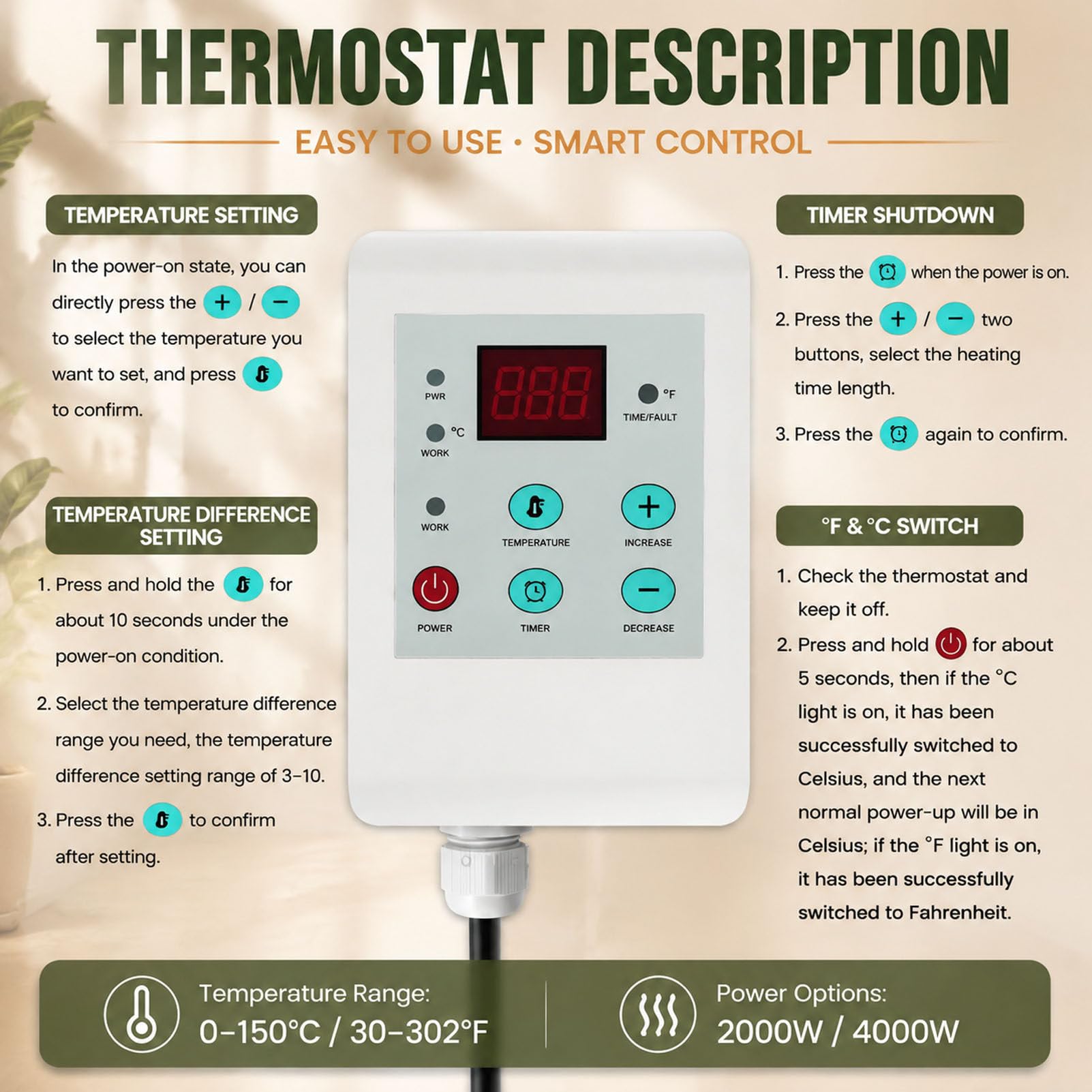 IBC-Fassheizung, elektrische Ölfass-Heizmaschine, mit 0~150℃ Temperaturregler, für Ölfässer, Rohre, Kunststofftank Black-275Gallon/1000L