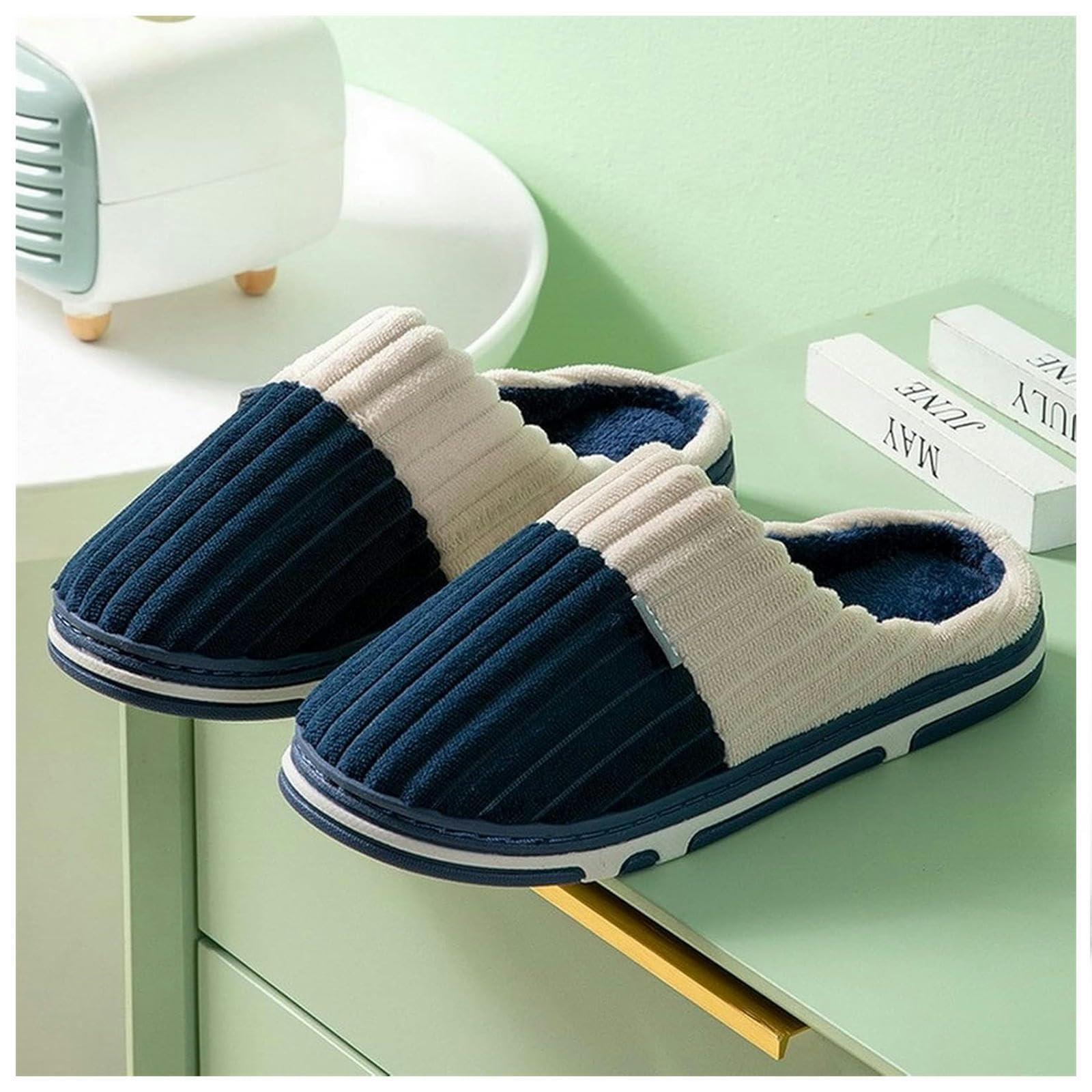 Ciabatte Donna Invernali Pannelli Caldi di Cotone Inverno Unisex con Fondo Morbido Non Slip per Camera da Letto-d Red Skin-38-39