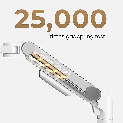 Vista 4 de BenQ BSH02 Ergo Monitor Arm - Soporte de monitor con resorte de gas para pantallas de hasta 45'' y 44 libras, de servicio pesado, instalación