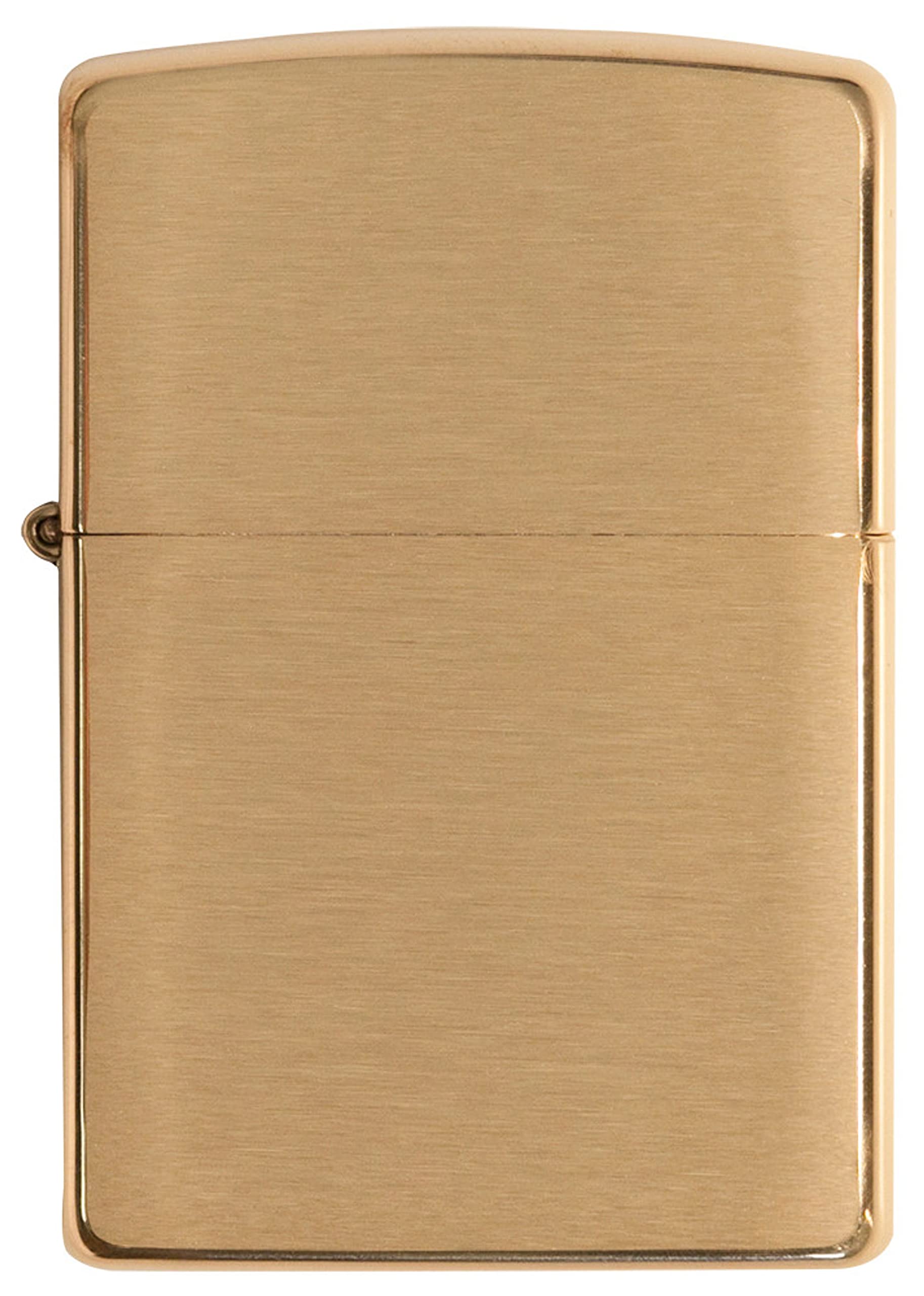 Zippo Zapalniczka Sztormowa, Szczotkowany Mosiądz, Model Podstawowy, z Możliwością Napełniania, Wielokrotnego Użytku, Płomień Odporny na Wiatr, w Pudełku Prezentowym, Made in USA