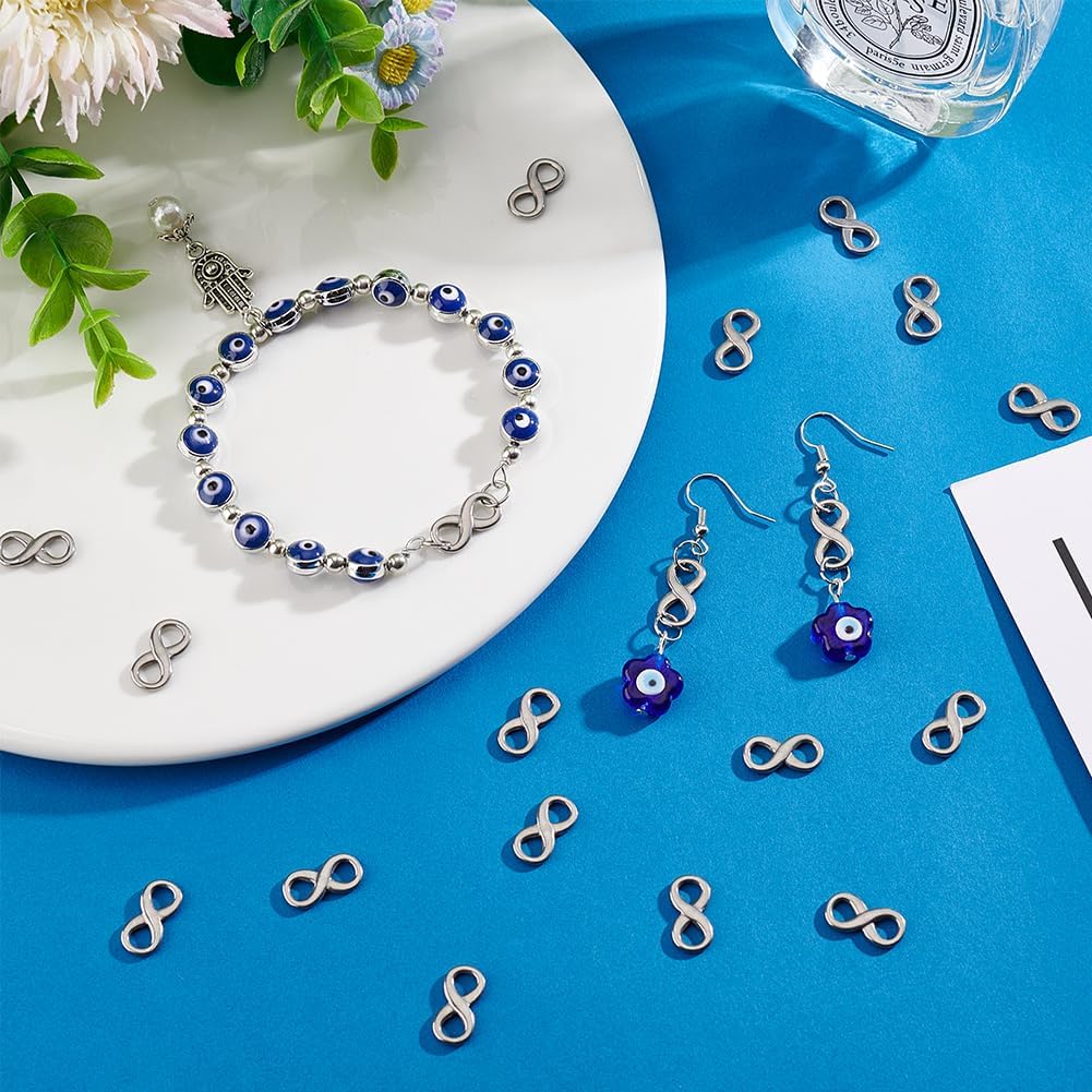 UNICRAFTALE 18K Gold Plated Infinity Charm Bulk Infinity Pendant Mini Stainless Steel Connector Link for Jewelry Making DIY Necklace Bracelet - Image 2