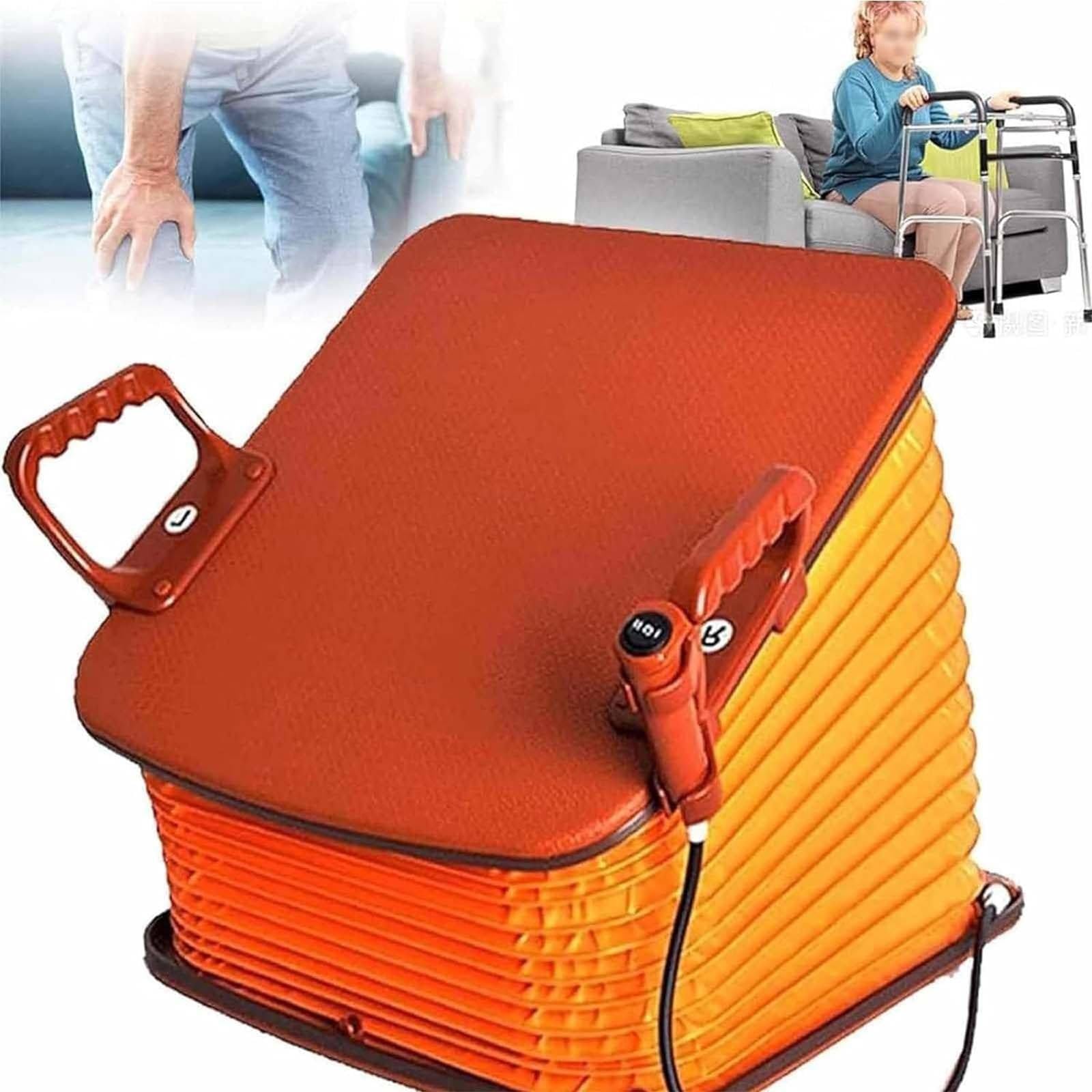 Sunseota Seat Assist Lifting Cushion for Elderly with Pad, Chair Lift Assist Devices for Seniors Adults with 220lb Weight Capacity Lifting Angle Up to 35°, Portable seat Lift Mainspower