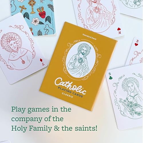 Miniatura 3 de Cartas de juego con temática católica baraja de cartas como regalos católicos cartas temáticas con caja magnética adicional cartas geniales con