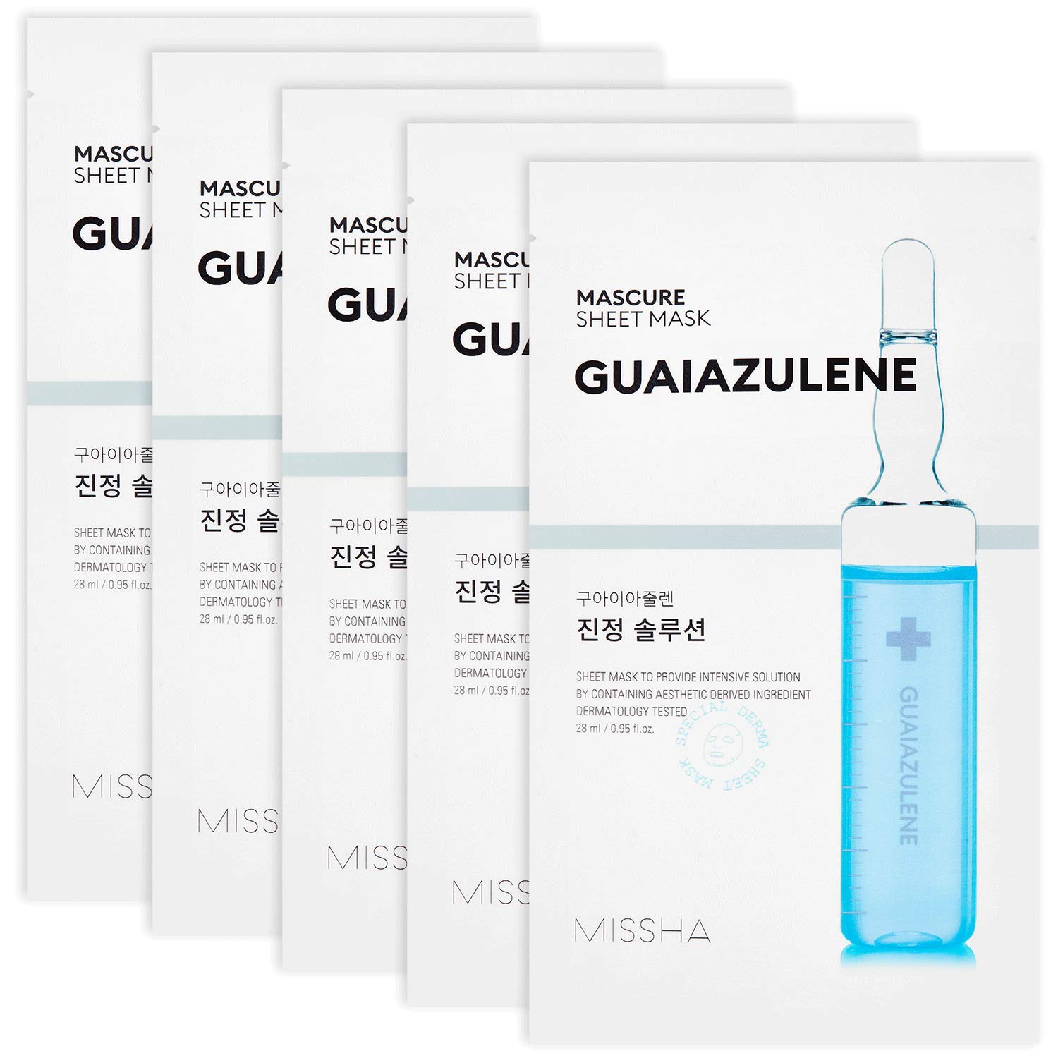 MISSHA Hassas Ciltlerin Bakımını Sağlayan Guaiazulen İçerikli Yaprak Maske Mascure Sheet Mask