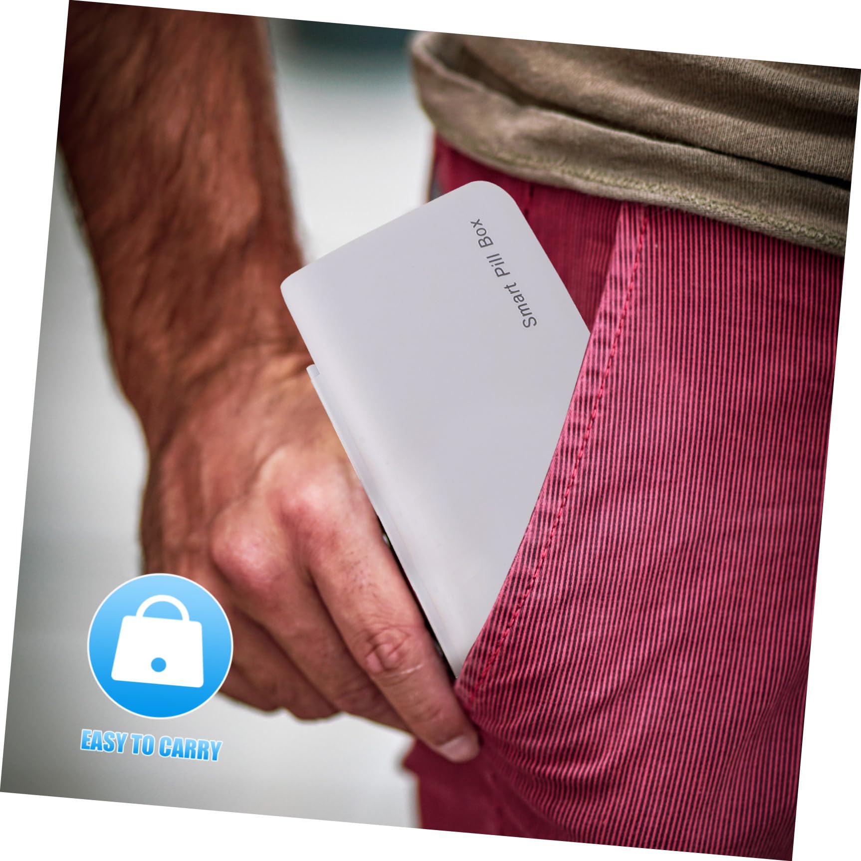 Gatuida Elektronische Medikamentenbox mit 3 oder 6 Fächern aus PC Verschließbar mit 7 Erinnerungsalarmen Fassungsvermögen bis 60 Kapseln pro Fach Inklusive 2 Aa Batterien für Senioren