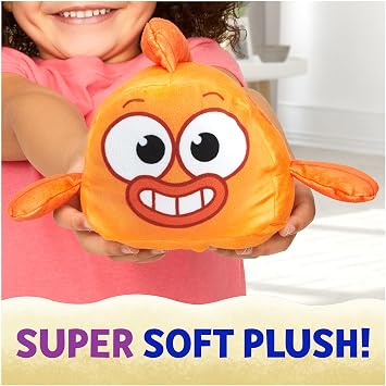 Baby Shark's Big Show! Reversible William Plush Flips Into Captain Kelp Stuffed Animal Fish Cute Plushies for Kids