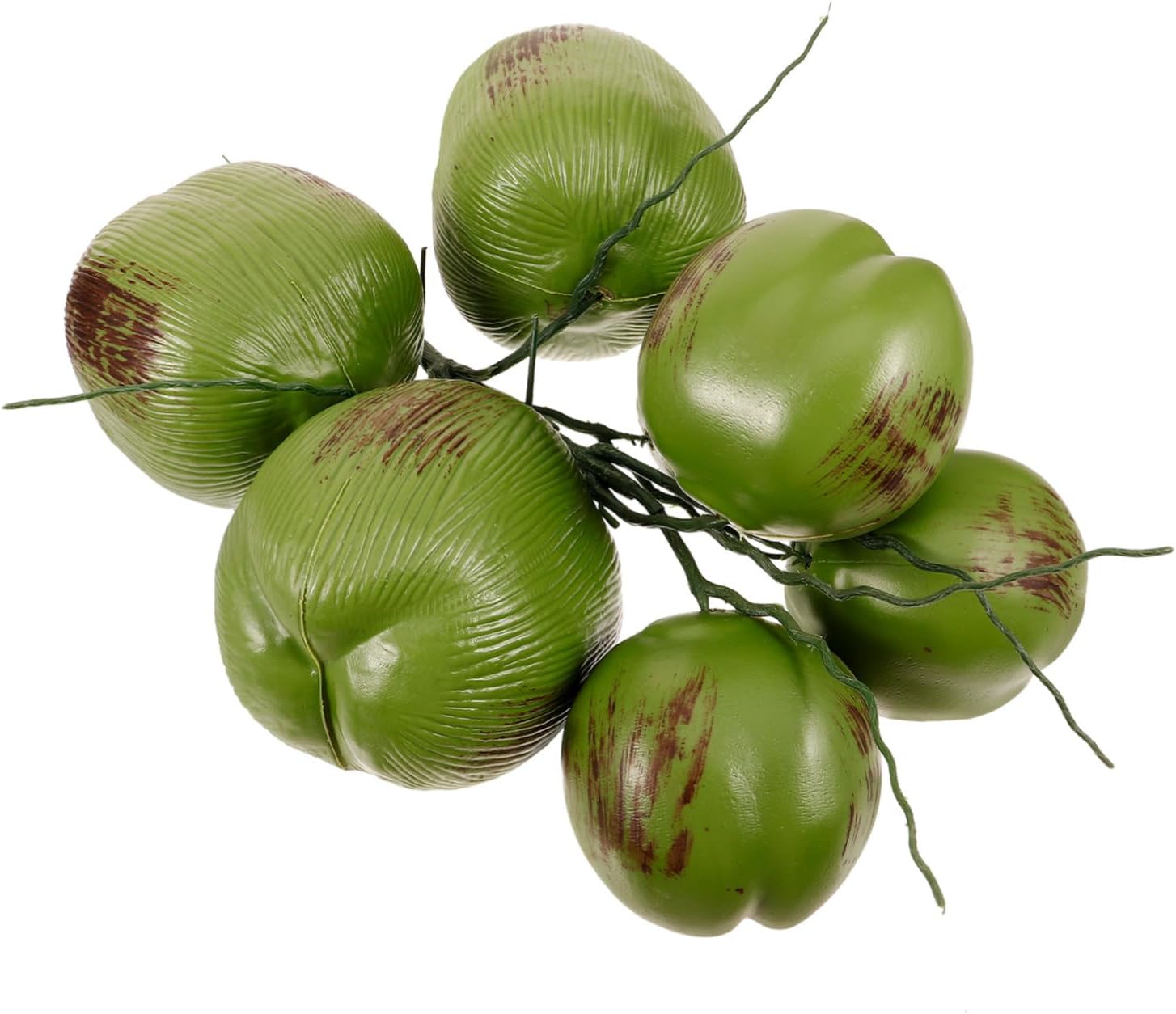 1 Bunch Artificial Coconuts Simulation Fruit Decor for Tropical Party Display Realistic Plastic Fake Coconuts Photography Props Reusable Tropical Fruit Adornment for Home Wedding