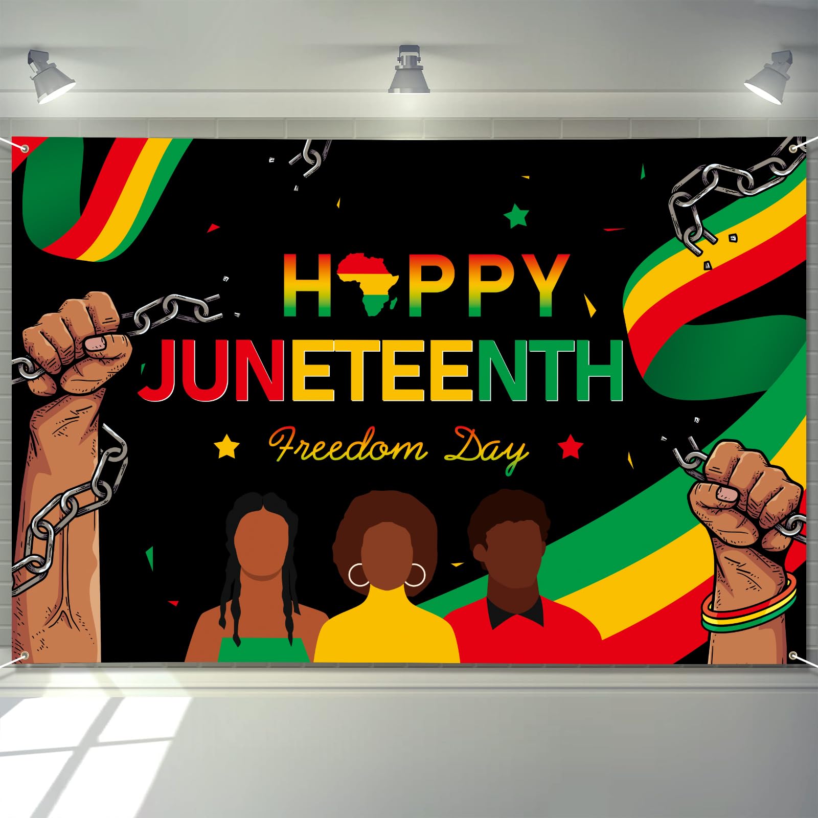 Juneteenth Banner Outdoor – 30x180 Cm, Polyester, Wasserdicht, Für Veranda & Partydekoration