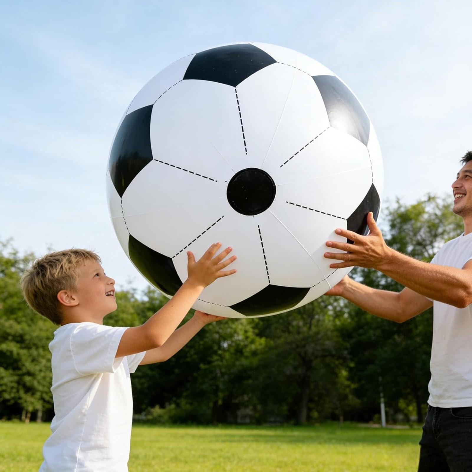 Genérico Balón Fútbol Inflable Gigante 80 Centímetros de Playa | Pelotas inflables para piscina para adolescentes, adultos, padres, patio trasero, picnic, hotel, piscina, parque, jardín,