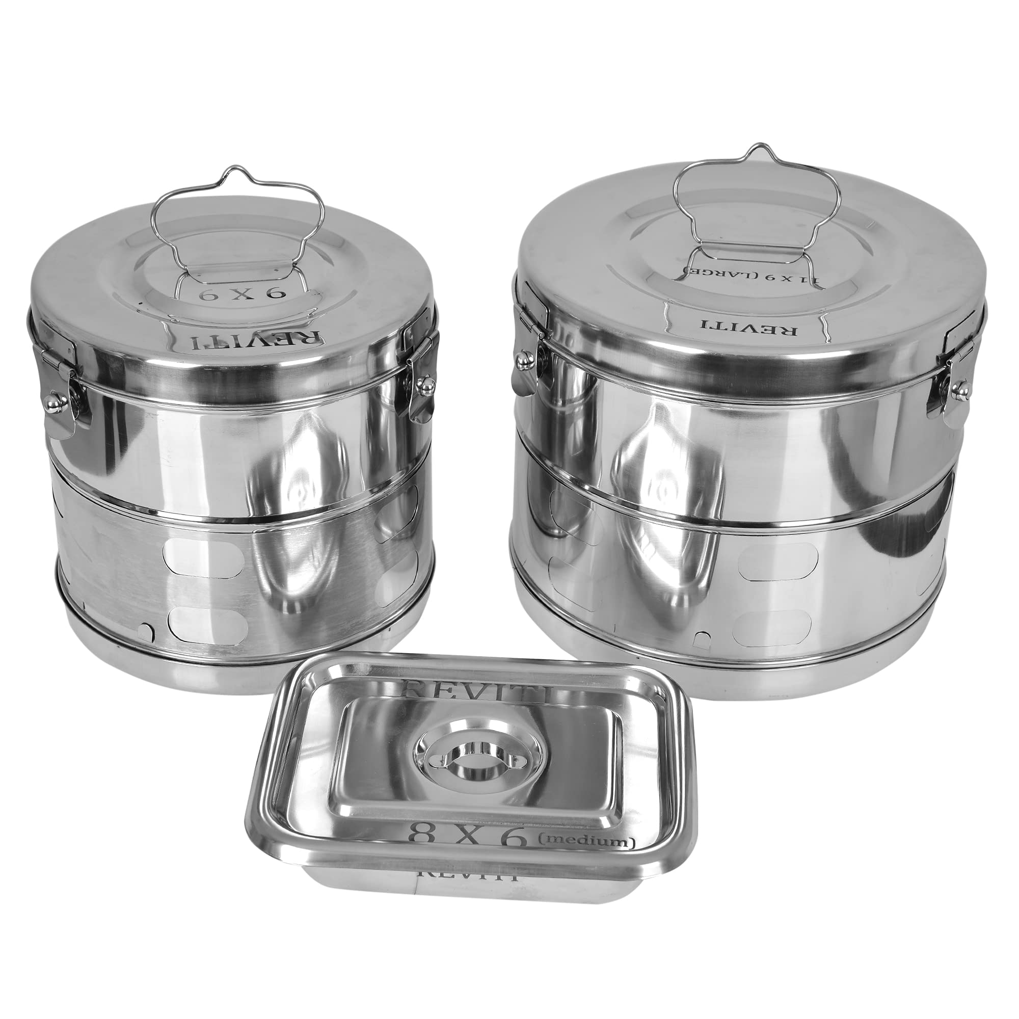 Reviti® by Hospiclub Dressing Drum/Autoclave Drum 11x9, Drum 9x9, Tray 8x6 Heavy Duty Stainless Steel (B0979B5NCM) Amazon Price History, Amazon Price Tracker