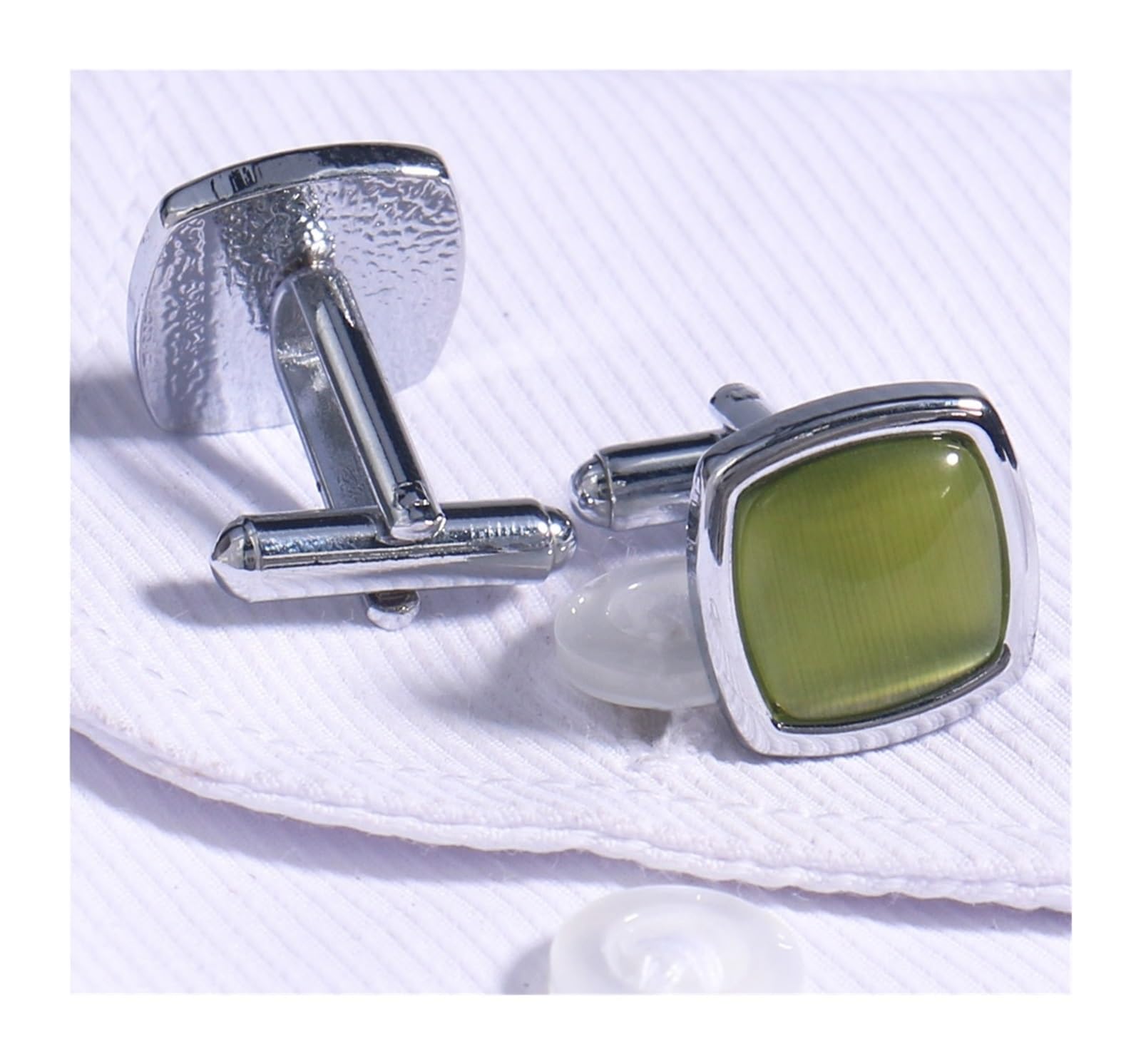 Gemelos para Hombre, 3 Pares, para Camisa, con diseño de Ojo de Gato, de Metal y Diamantes de imitación, para Traje, Boda, Negocios, joyería