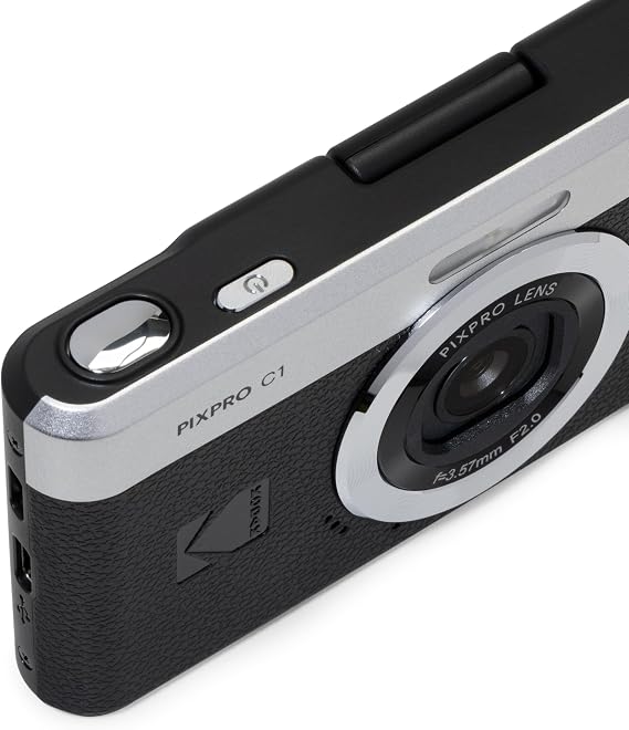 Kodak PIXPRO C1 Digital Camera, 13MP Compact Point & Shoot with 4X Optical Zoom, 180 Degree Flip Screen, 1080p HD Video, Black