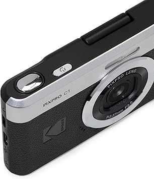 Kodak PIXPRO C1 Digital Camera, 13MP Compact Point & Shoot with 4X Optical Zoom, 180 Degree Flip Screen, 1080p HD Video, Black