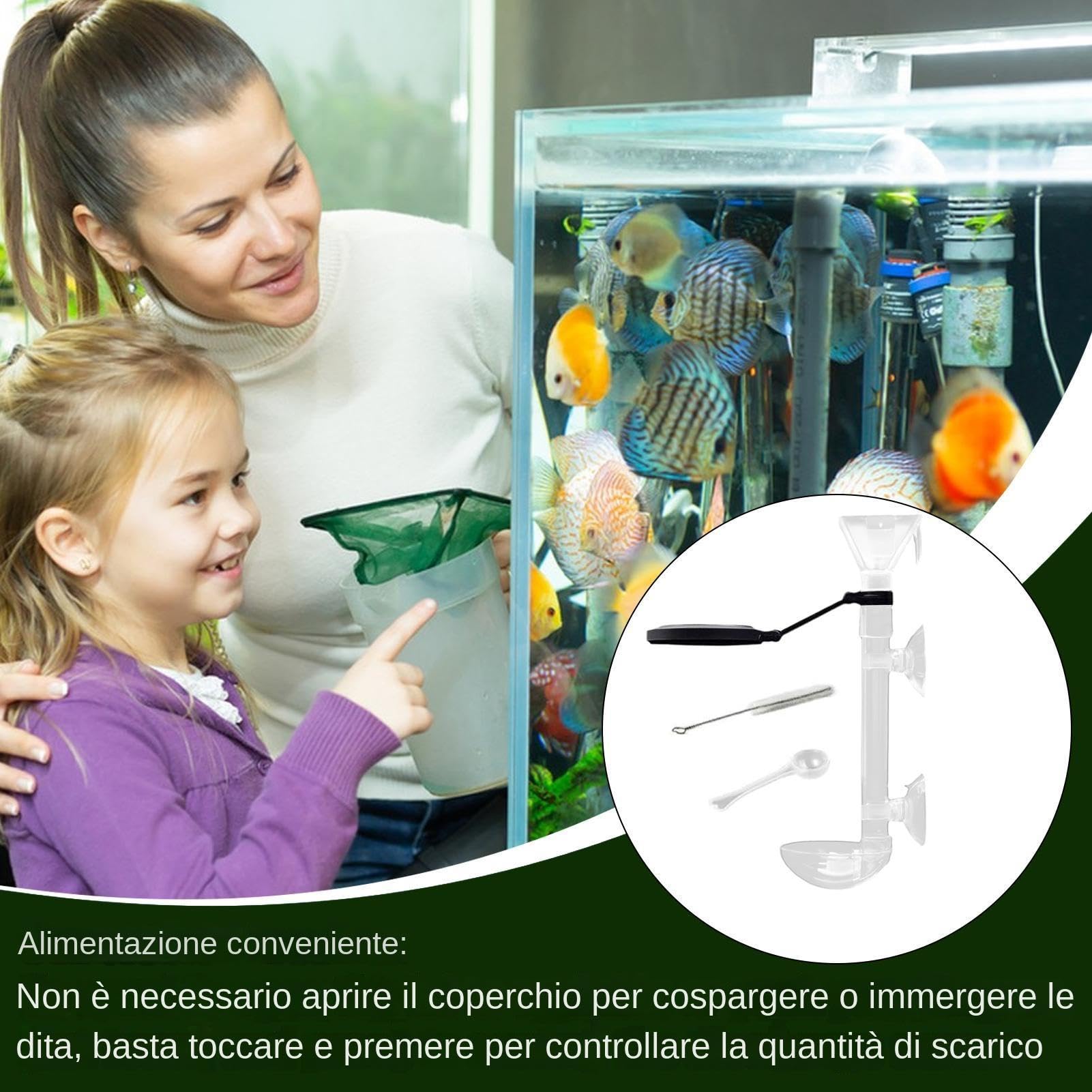 Mangiatoia per acquario Tubo di alimentazione telescopico Dispenser Contagocce per alimenti direzionale trasparente