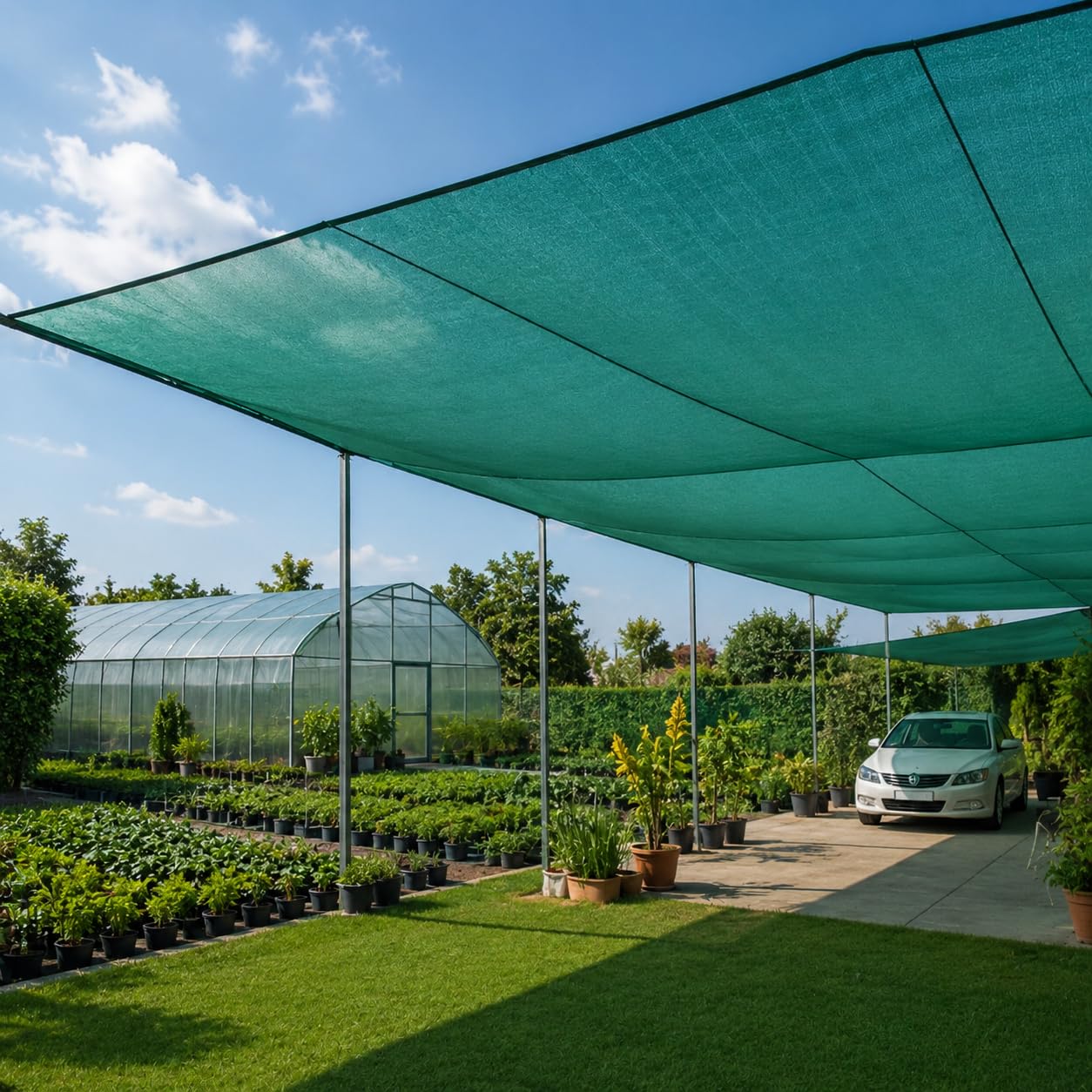Green Shade Net 90-95% UV Stabilized Sun Shade Net for Garden, Nursery, Terrace, Balcony, Greenhouse & Agriculture | Heavy Duty HDPE Shade Cloth with Reinforced Edges-image-47