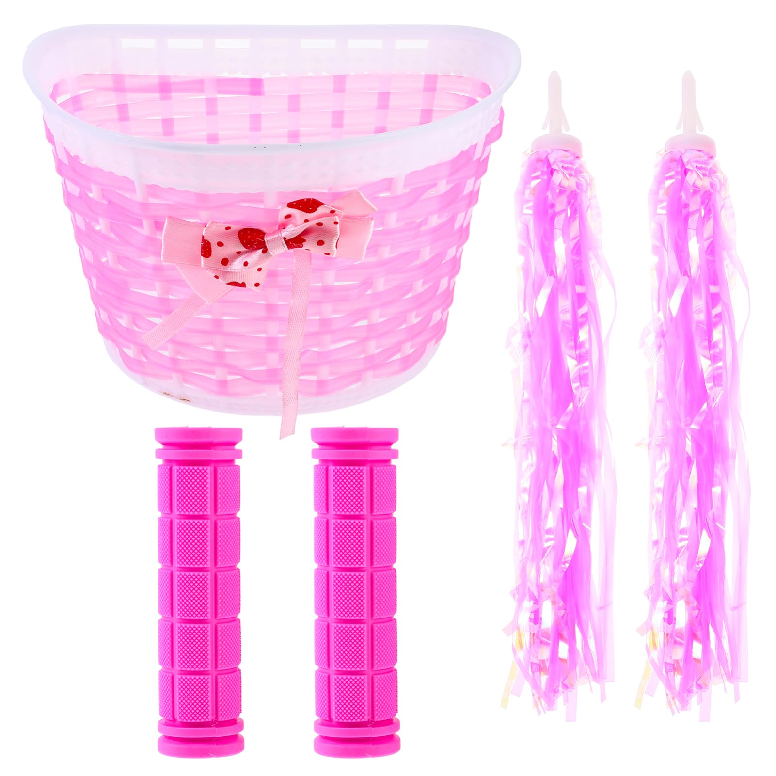 WHAMVOX 1Set Bicycles Handlebar Covers Basket Accessories Decorations for Bikes Scooters for Boys Included