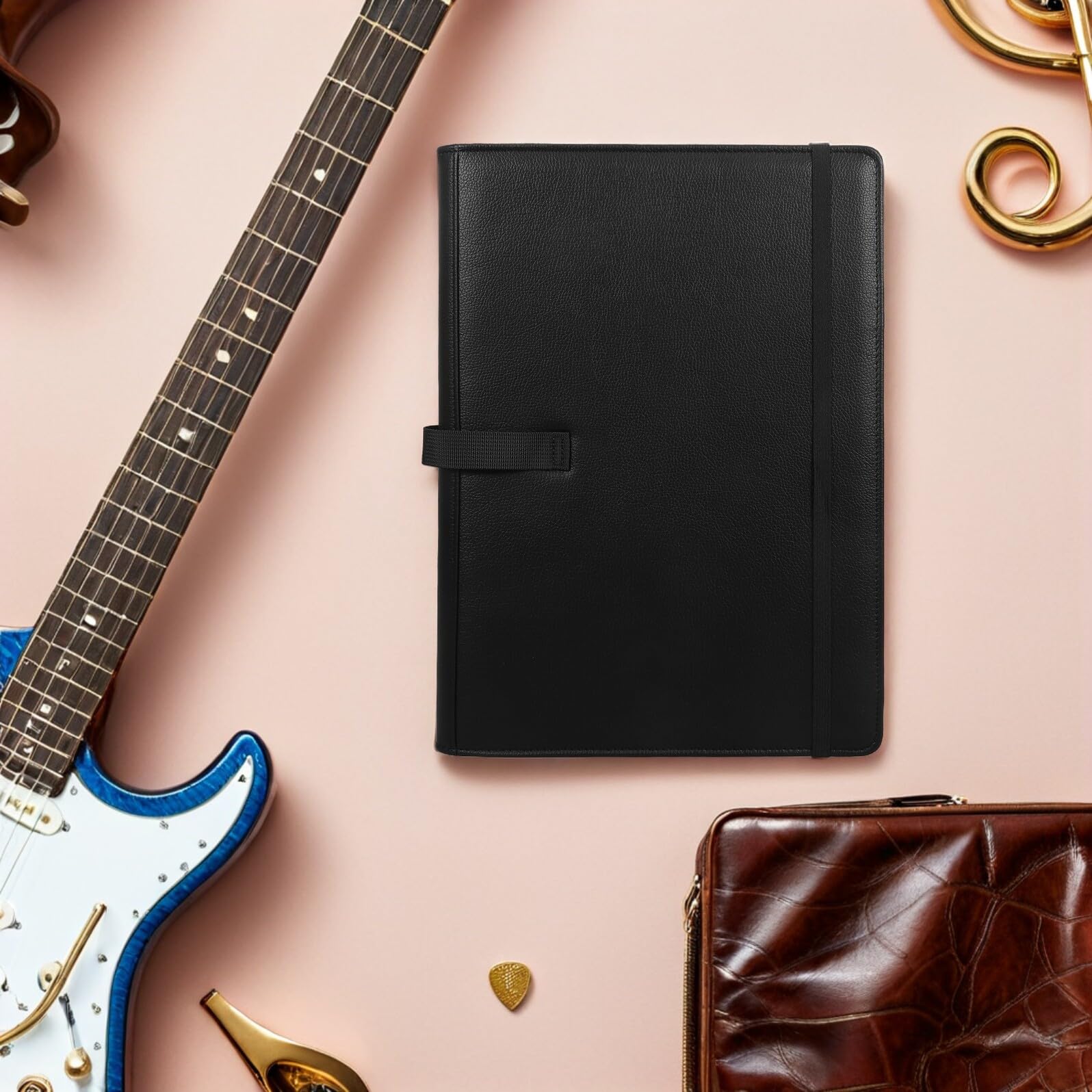 Carpeta de Partituras Pulg para Piano y Guitarra Organizador Portátil Resistente para Almacenamiento y Transporte de Notas Musicales Estudio y Conciertos