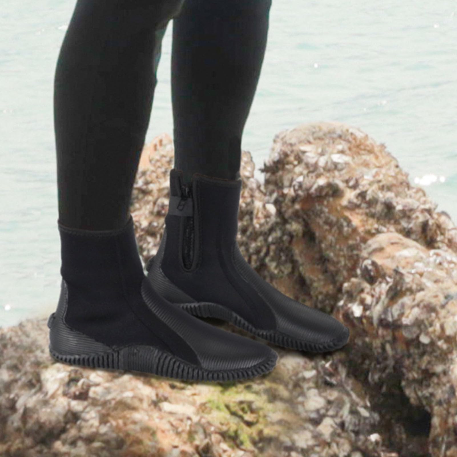 RiToEasysports Buty do Nurkowania 5 Mm, Wodoodporne Neoprenowe Buty do Wody z antypoślizgową podeszwą Nurkowania, Snorkelingu i Sportów Wodnych