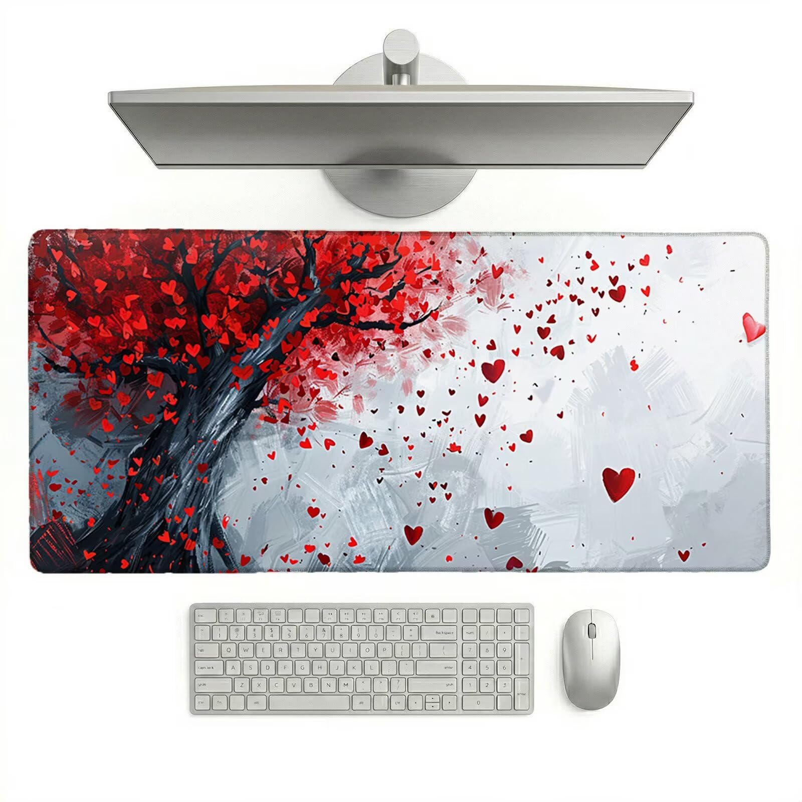 Alfombrilla Escritorio Grande 1200 x 600 x 3 mm, Alfombrilla Ratón Gaming XXL, Árbol De La Vida Tapete de Ordenador con Base Antideslizante y Bordes Reforzados, Impermeable Desk Mat (Paisaje) L-x6966