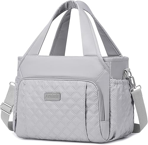 Artelaris Bolsa de almuerzo para mujer, lonchera aislada para el trabajo, bolsa grande a prueba de fugas con bolsillos laterales y correa de hombro