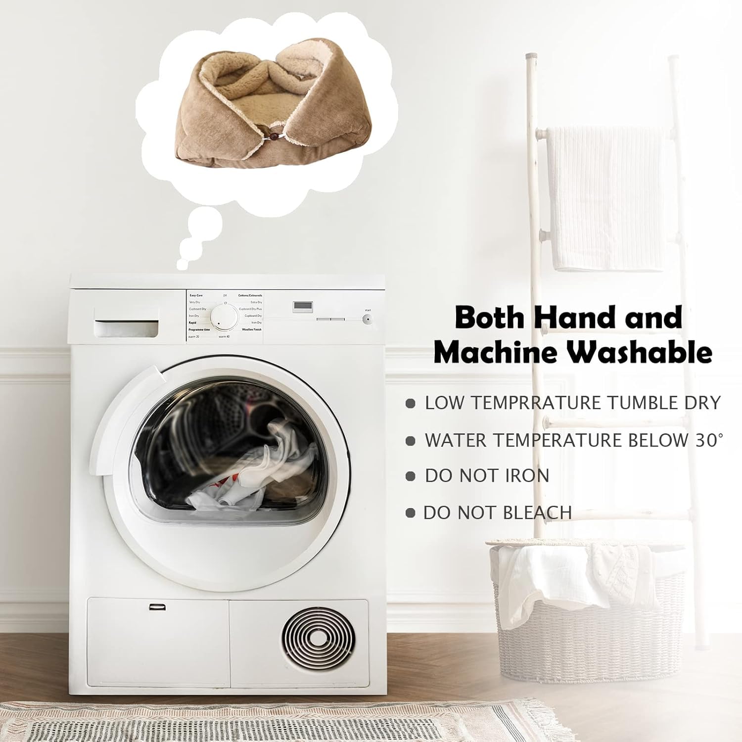 سرير للقطط والكلاب ذاتي التسخين من ازوني، بساط للحيوانات الاليفة فائق الدفء، بطانية مخملية ناعمة وسرير للقطط الداخلية، بساط دافئ ومنفوش للحيوانات الاليفة، غير قابل للانزلاق وقابل للغسل