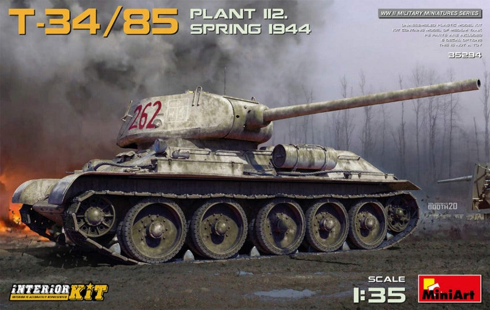 MiniArt Kit da Montare in Scala Compatibile con T34/85 Plant 112 Spring 1944 Interior Kit 1:35 MIN35294