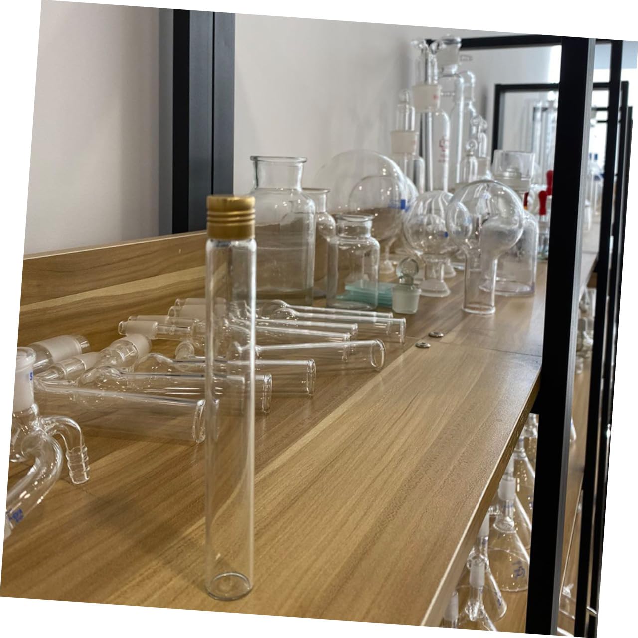 POPETPOP 20 Piezas Tubo De Muestra Recipiente Transparente Con Tapa Recipiente Con Tapa Terrarios Tubos De Ensayo De Laboratorio Vial Centrífugo Frasco Vidrio Borosilicato Con Cubierta