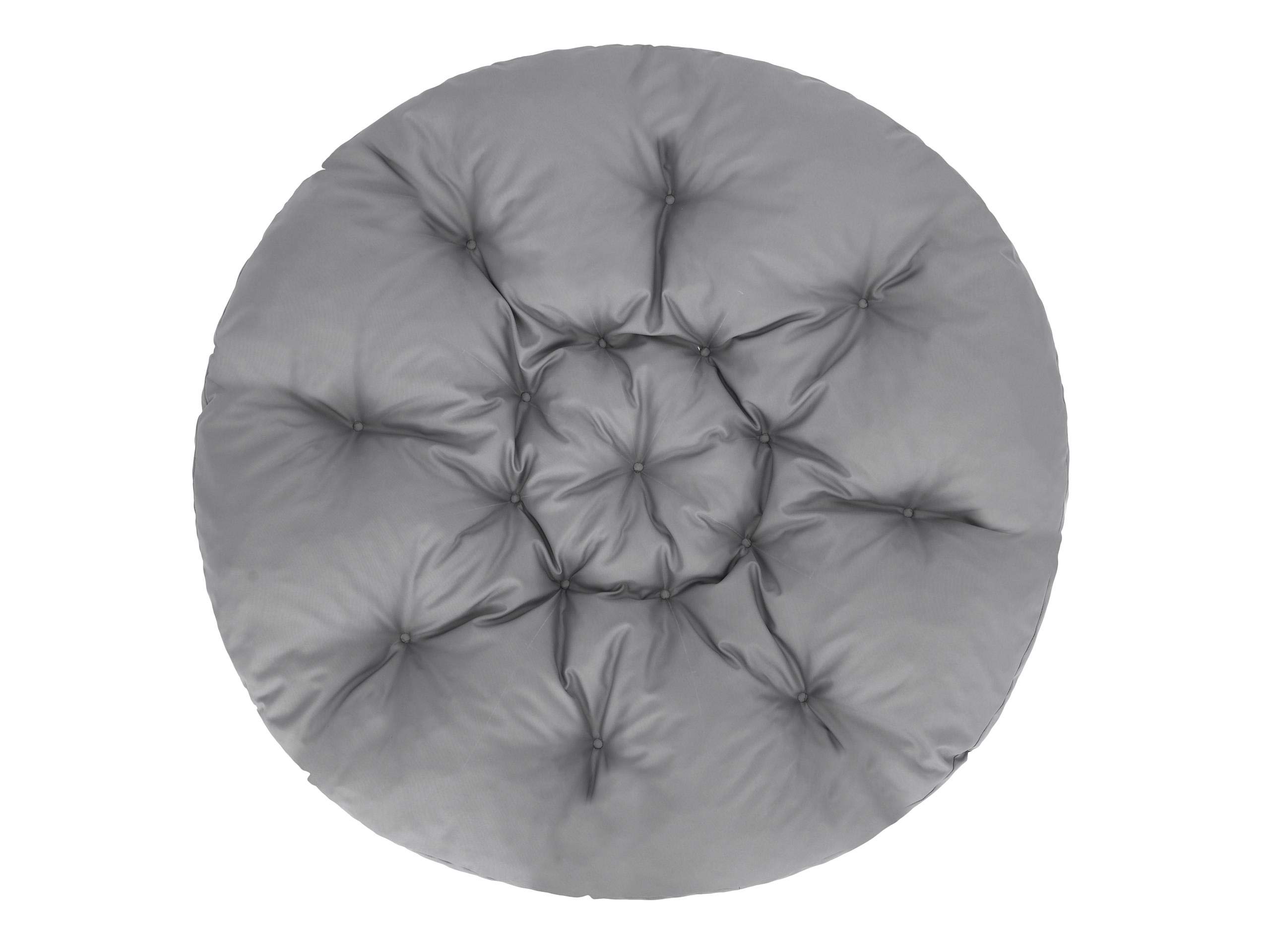 Cuscino Per Poltrona Papasan - Diametro 114 Cm, Imbottito, Motivo Erba Verde, Made In EU - Foto 7