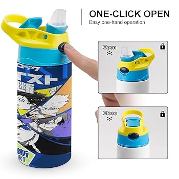 Amazon｜ブルーロック水筒 子供用魔法瓶 直飲み ストローカップ