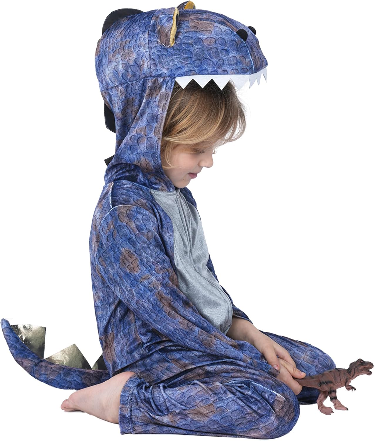 Wizland Toddlers Dinosaur Onesie Kids T Rex Costume Triceratops Velour, Kid Dinosaur Costume for Halloween - Image 2