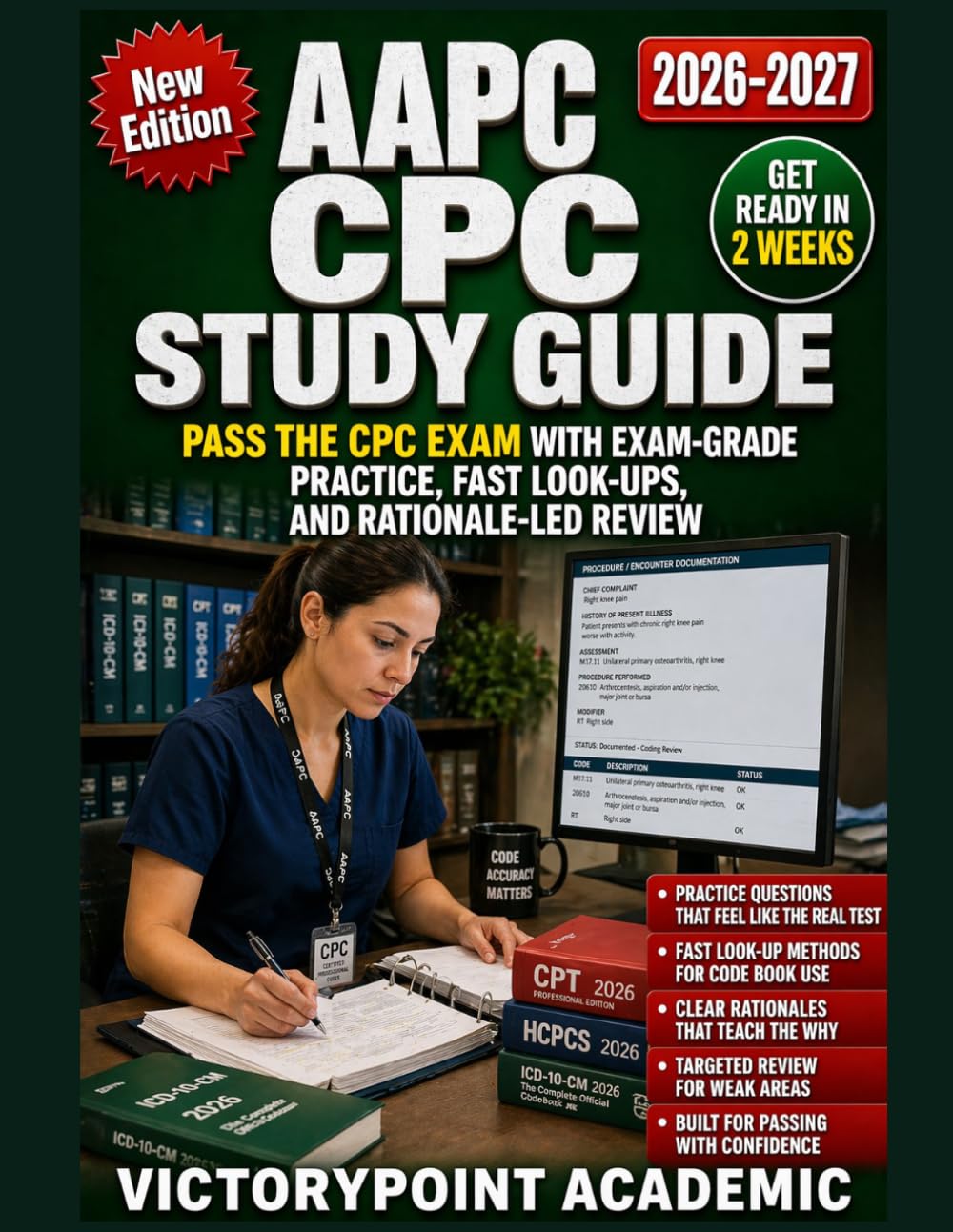 AAPC CPC STUDY GUIDE: PASS THE CPC EXAM WITH EXAM-GRADE PRACTICE, FAST LOOK-UPS, AND RATIONALE-LED REVIEW