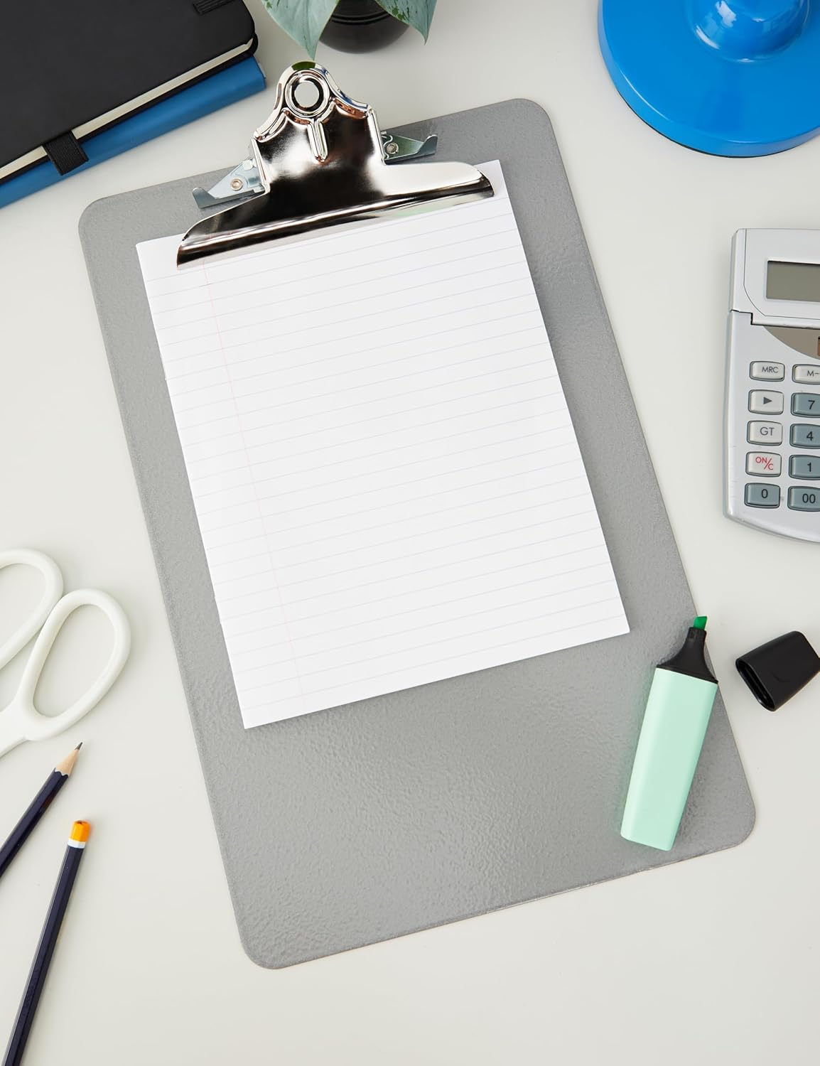 Q Connect Foolscap/A4 Steel Clipboard - Grey