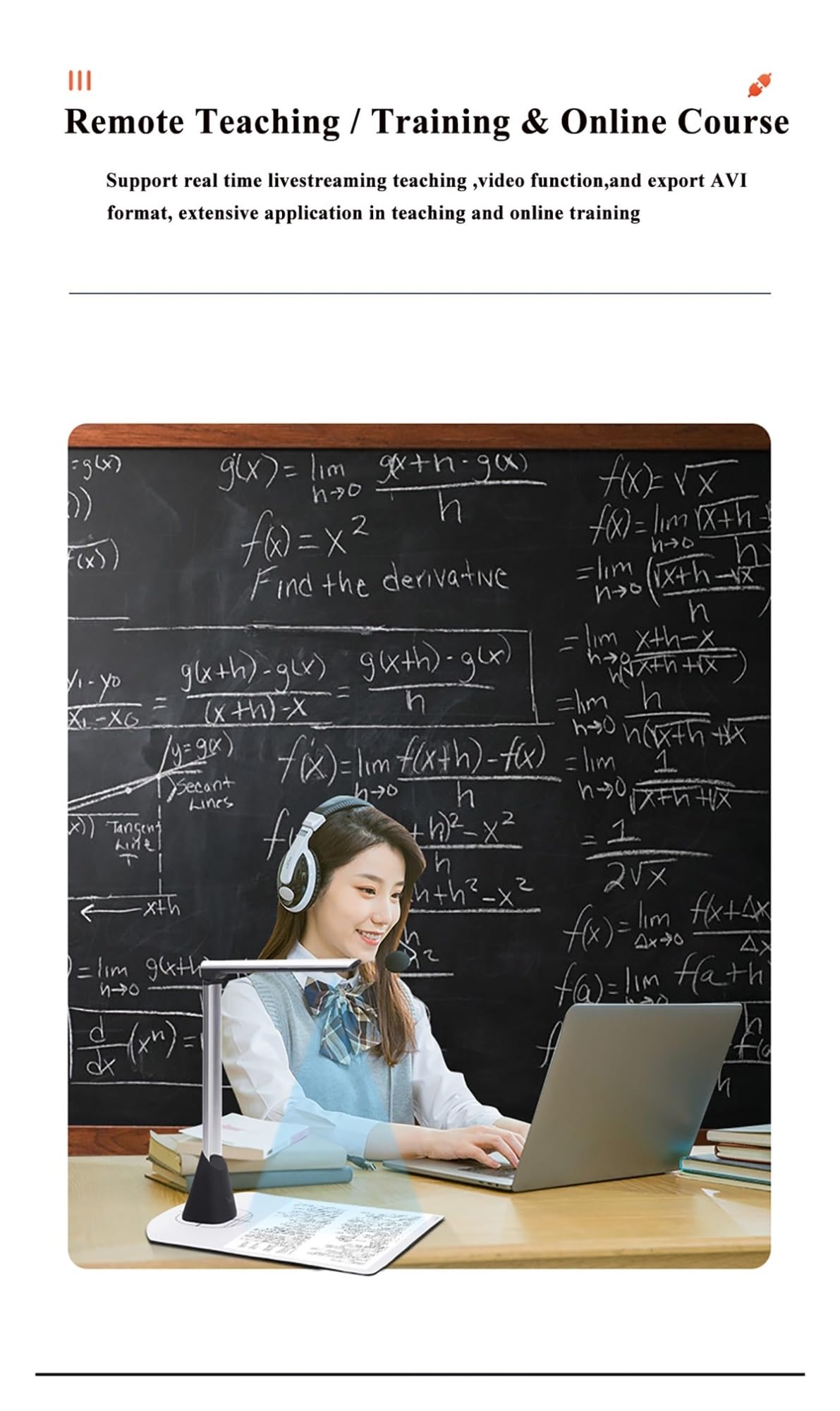 Skaner dokumentów Aparat do nauczania ze skanerami fotograficznymi w formacie 16 MP HD A3 do laptopa Przenośne szkolenie online z OCR
