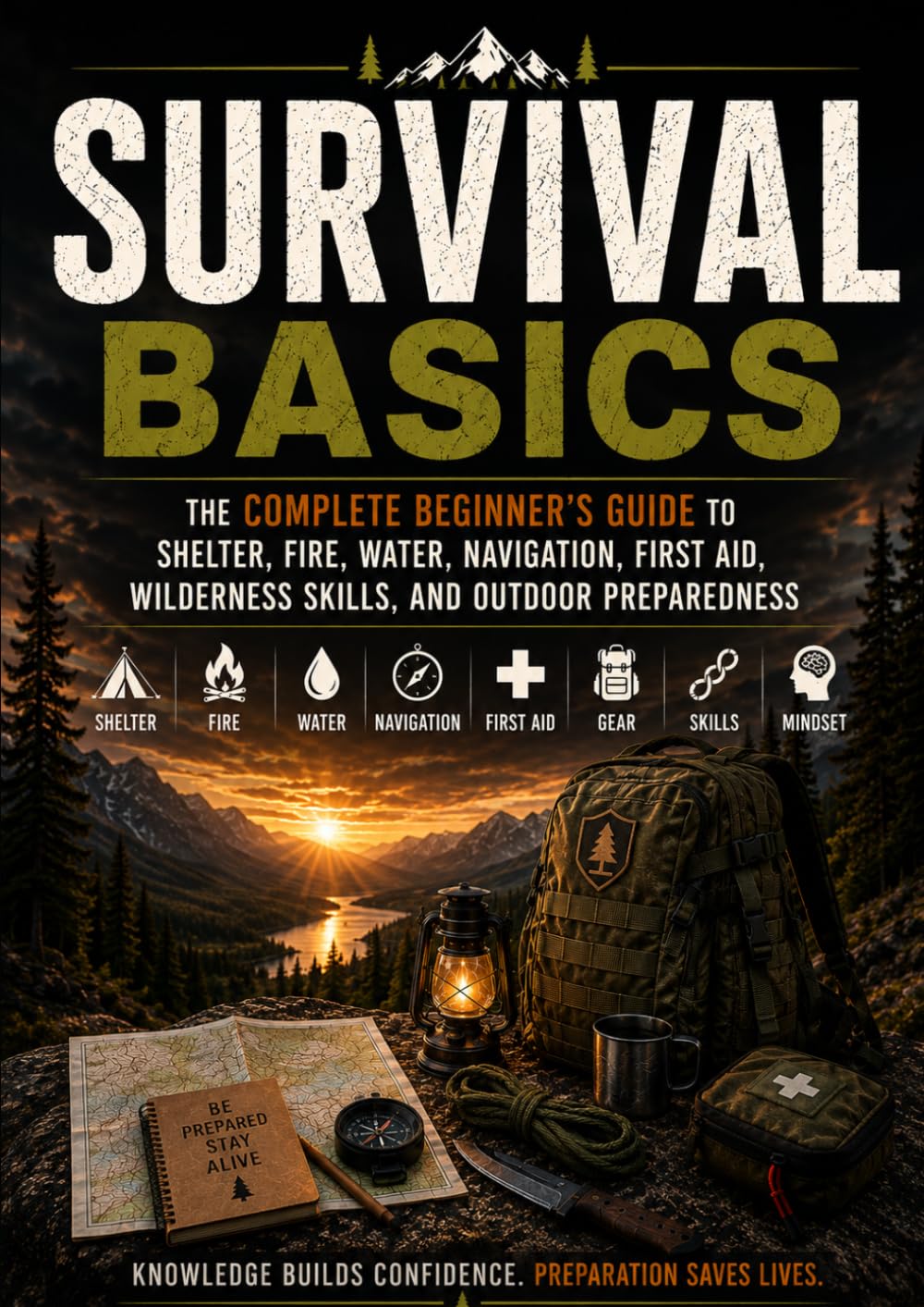 Survival Basics: The Complete Beginner's Guide to Shelter, Fire, Water, Navigation, First Aid, Wilderness Skills, and Outdoor Preparedness