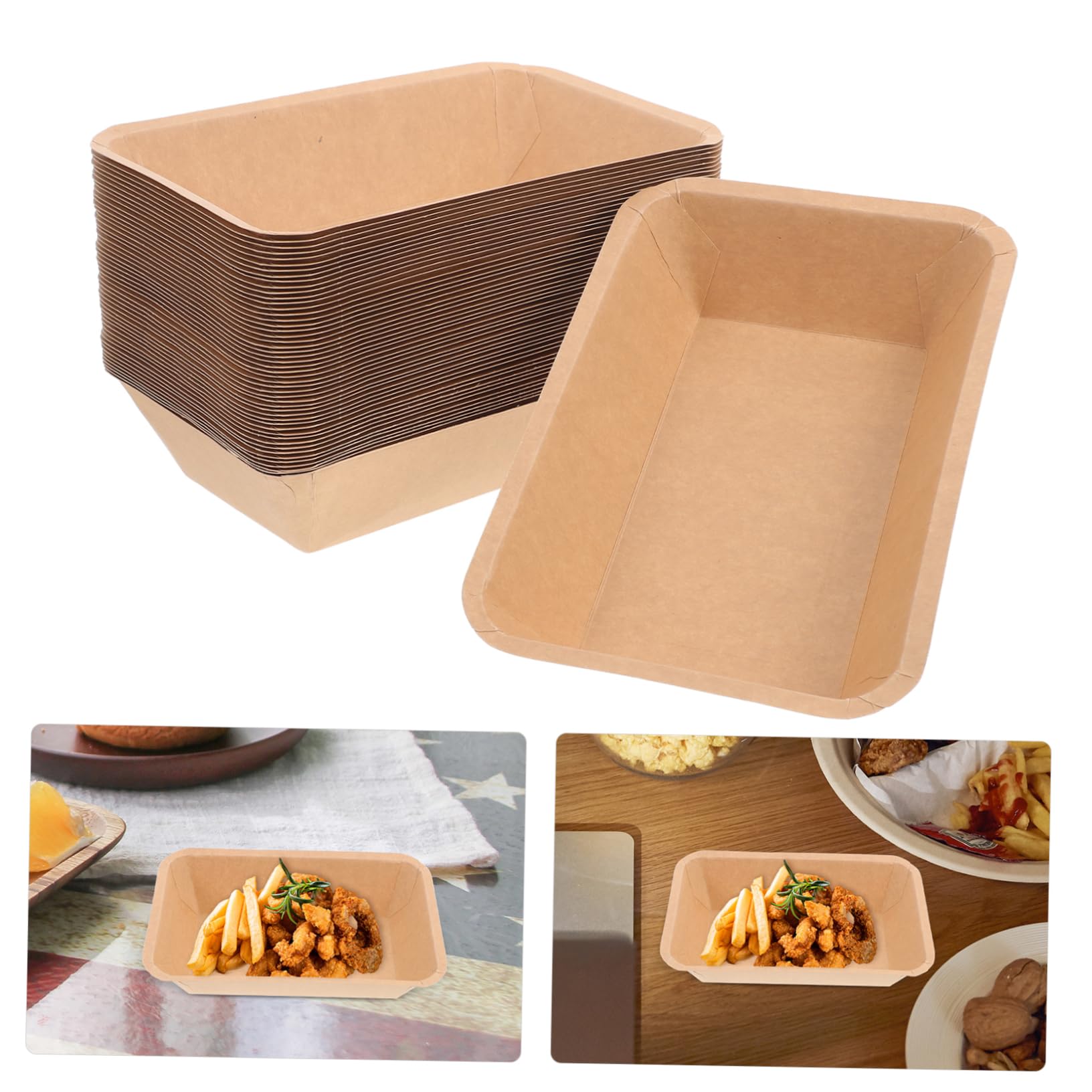 MAGICLULU 50 Pezzi Vassoi Usa e Getta Carta per Barbecue Confezione per Crawfish e Frutti Design Pratico per e Feste per Bbq e Feste