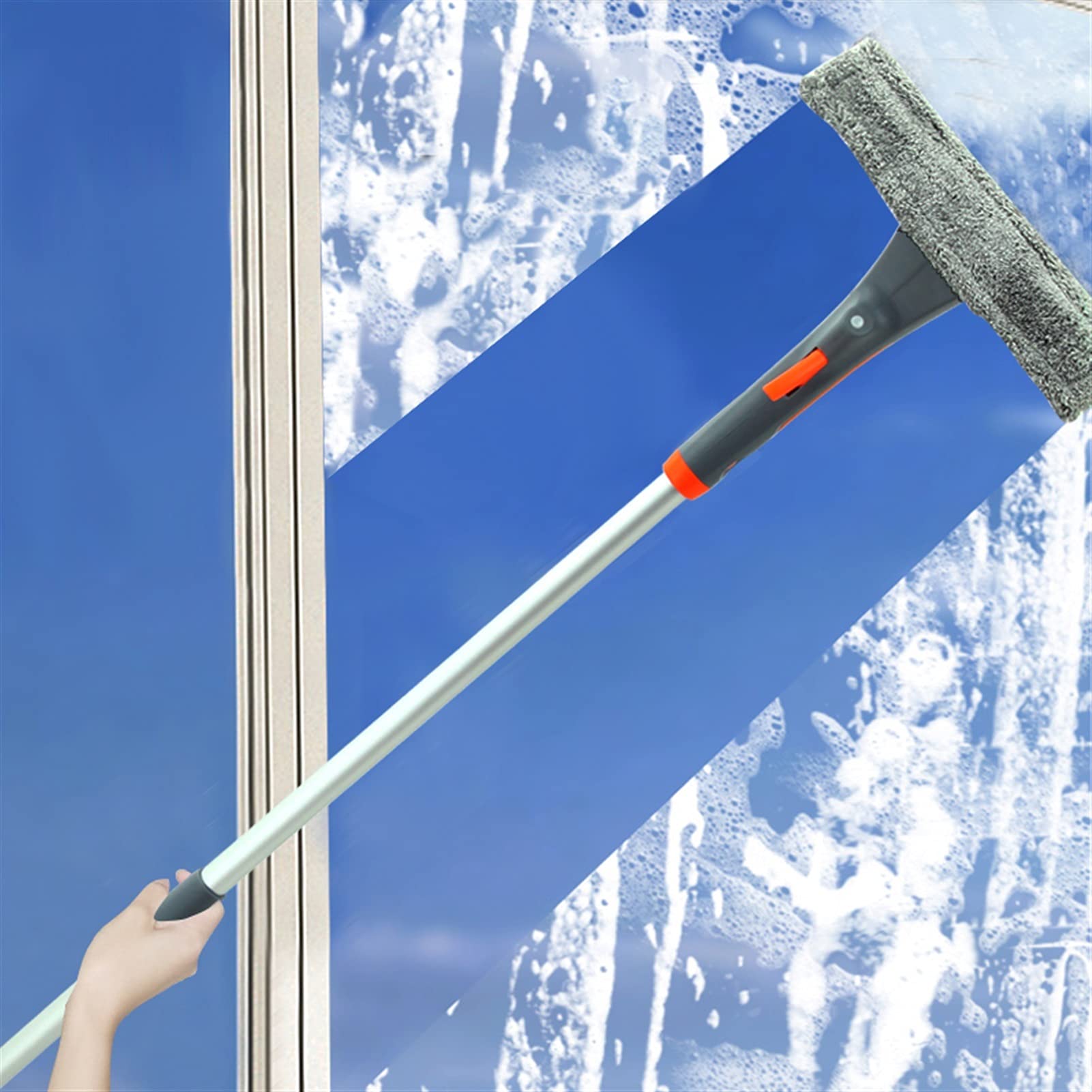Escurridor de Ducha Limpiador de Ventanas en Aerosol Cepillo de Limpieza de Vidrio Escobilla de Goma Raspador de limpiaparabrisas Extensible Herramientas de Limpieza del hogar 5.74 6.33 Pies