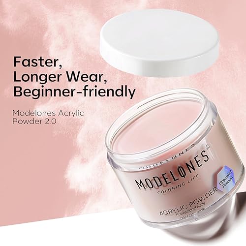 Miniatura 8 de Modelones Polvo acrílico, 4.23 onzas, polvo acrílico de uñas rosa oscuro mejorado para arte de uñas, tallado en 3D, extensiones de uñas francesas,