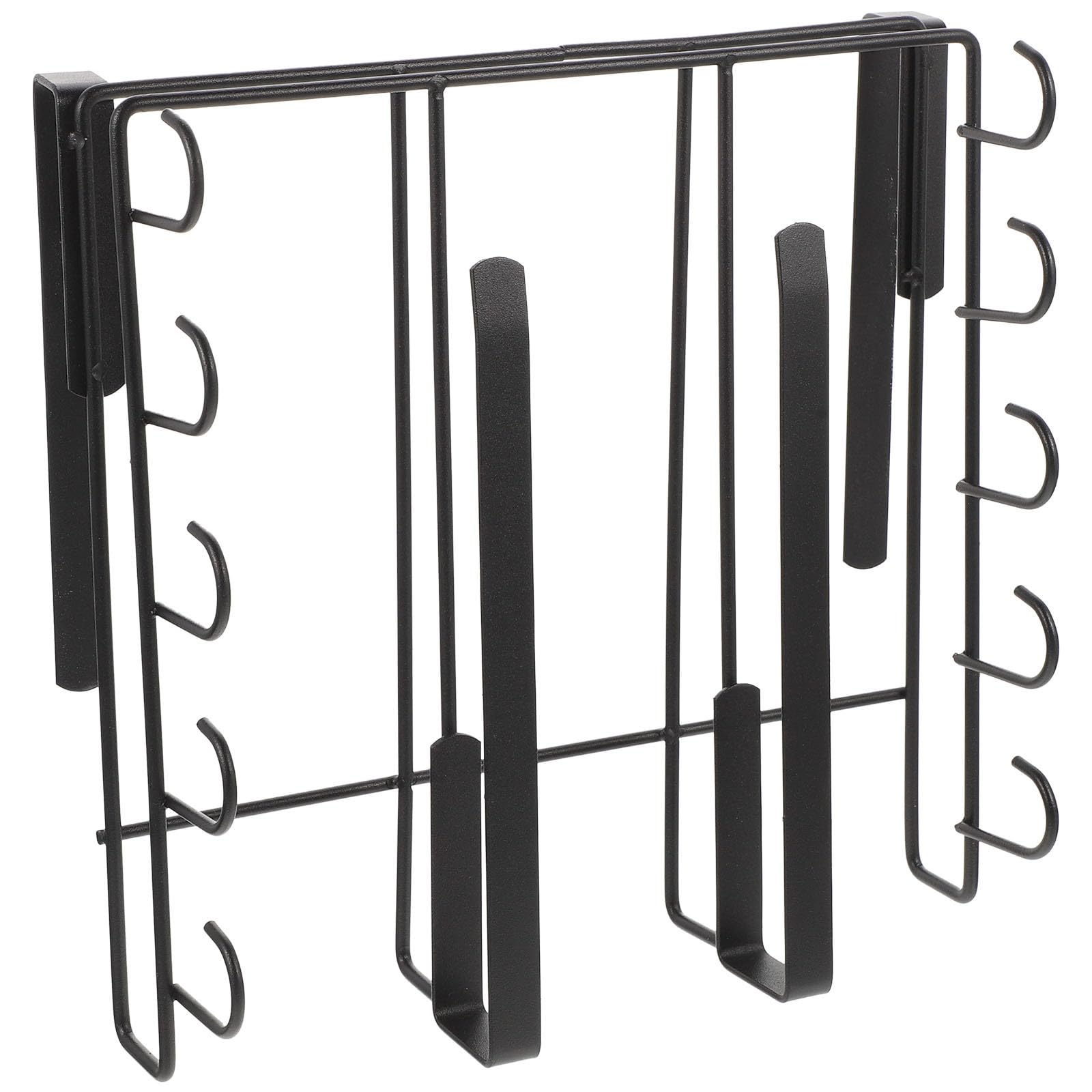 Didiseaon Organizer da Cucina Design Semplice in al Carbonio Nero Supporto per Coperchi Pentole e Tazze e Bordi Arrotondati per Facile Pulizia e Antiscivolo