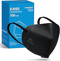Vista 1 de Funight Mascarilla KN95 de 5 capas transpirable con filtro de eficiencia ≥95% de protección contra el polvo, mascarillas desechables contra PM2.5