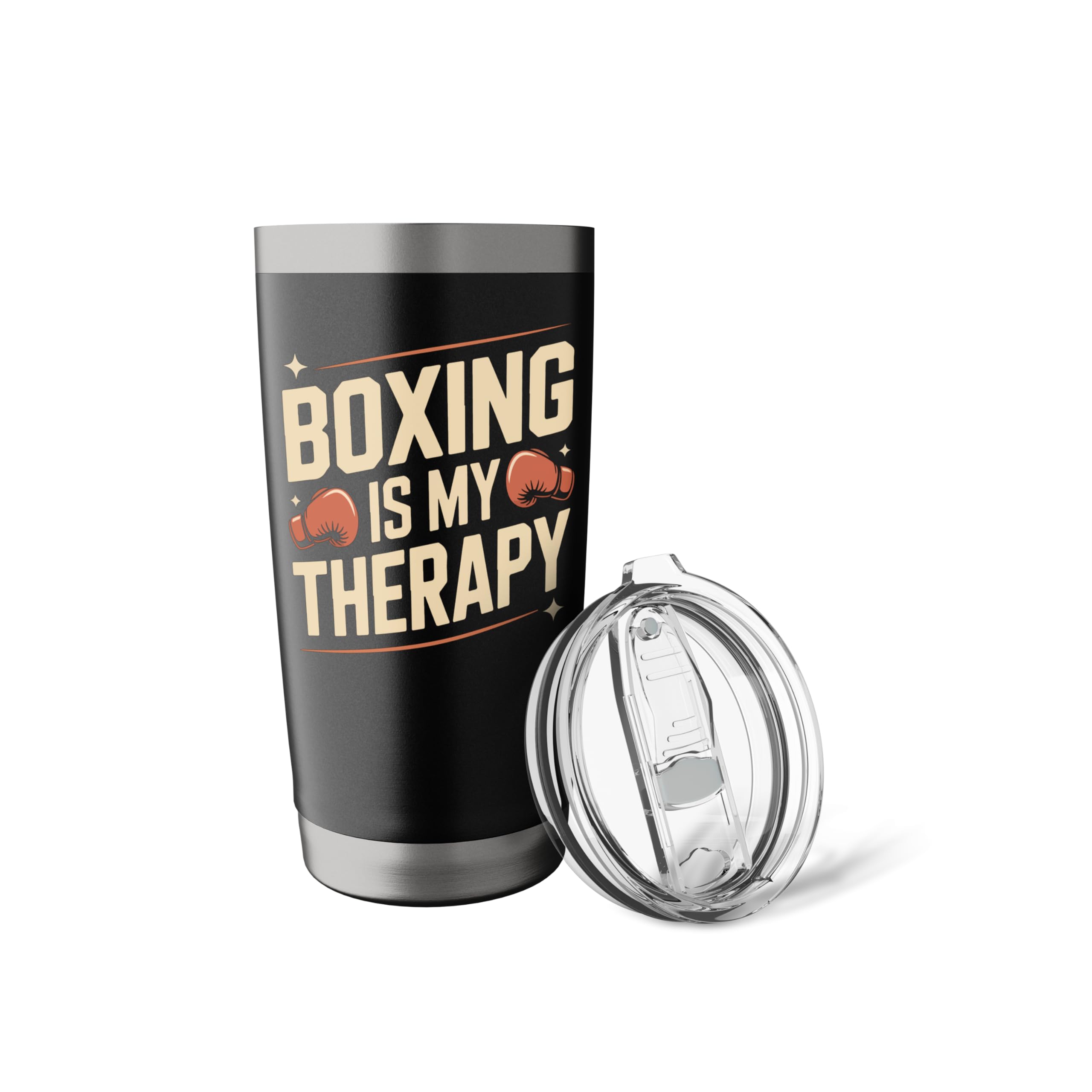 Boxing Boxing Is My Therapy Stainless Steel Insulated Tumbler