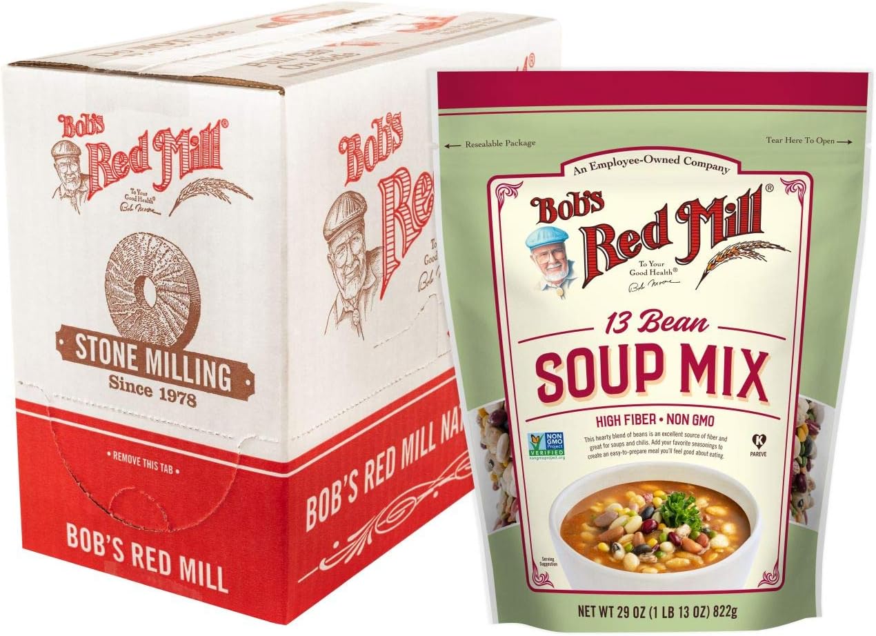 Bob's Red Mill 13 Bean Soup Mix, 29oz (Pack of 4) - Non GMO, Vegan, Kosher
