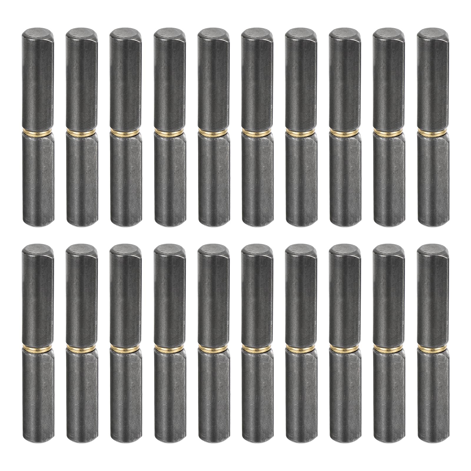 QUARKZMAN 20Pz Saldare Barile Cerniere 3-1/8"x8/16" LxP Carbonio Acciaio | 0.28" Perno OD, per Metallo Cancello Altalena Porta Rimorchio Ramp, Saldabile Staccabile, Barile Cerniere