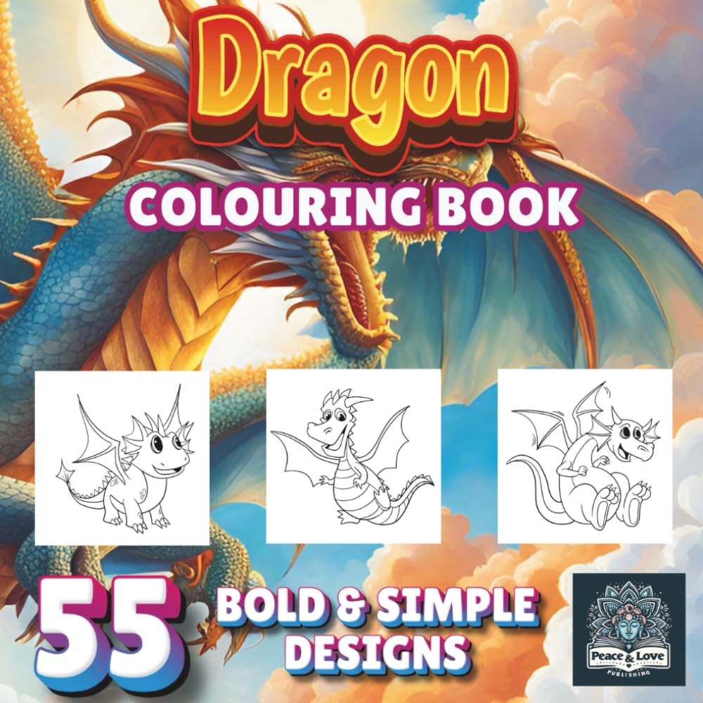Dragon Coloring Book: 55 Bold and Simple Designs
