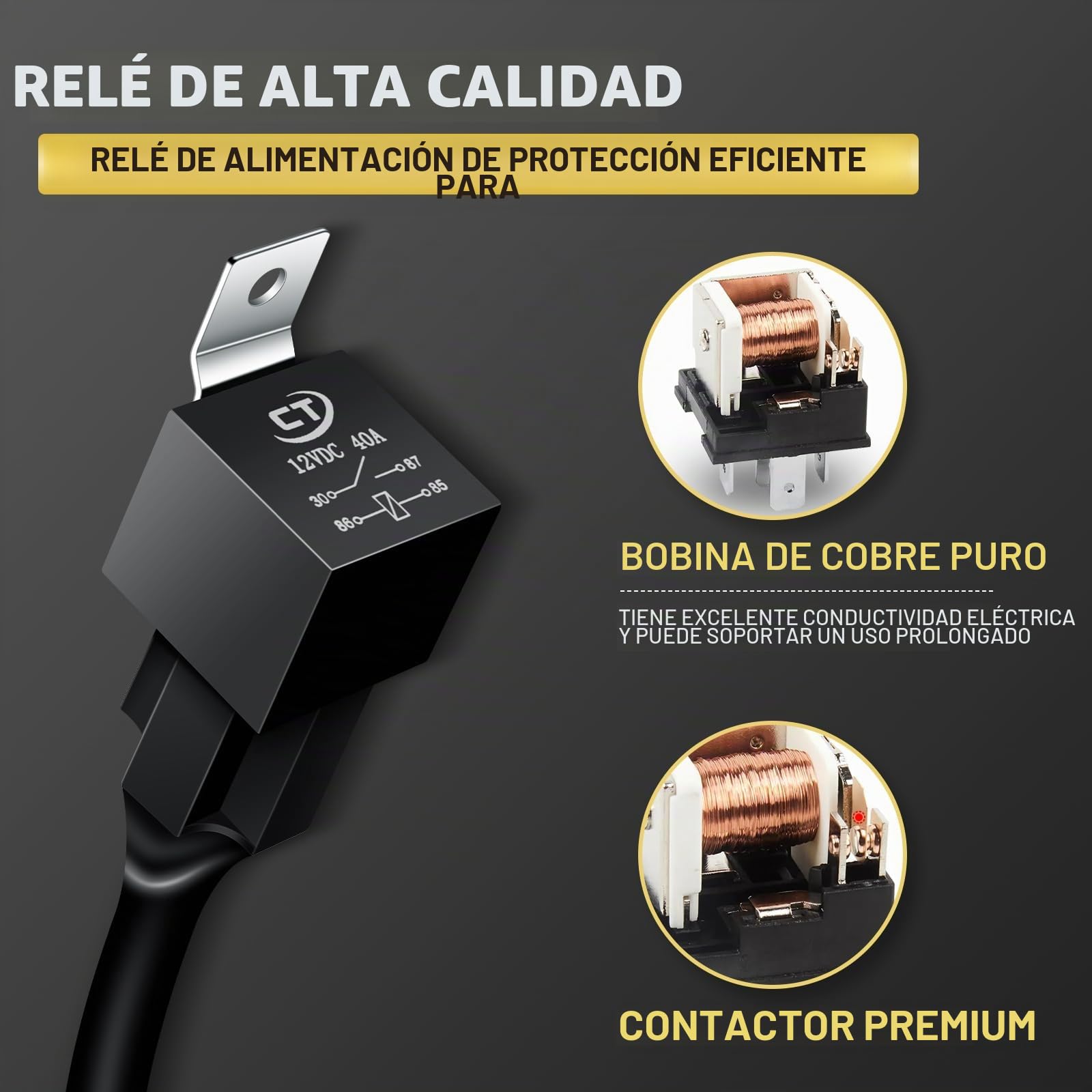 SKYWORLD kit de arnés de cableado de barra de luz led, 18AWG 12V interruptor de encendido y apagado kit de cableado de luz antiniebla para barra de todoterreno, faro de trabajo led, 1 lead