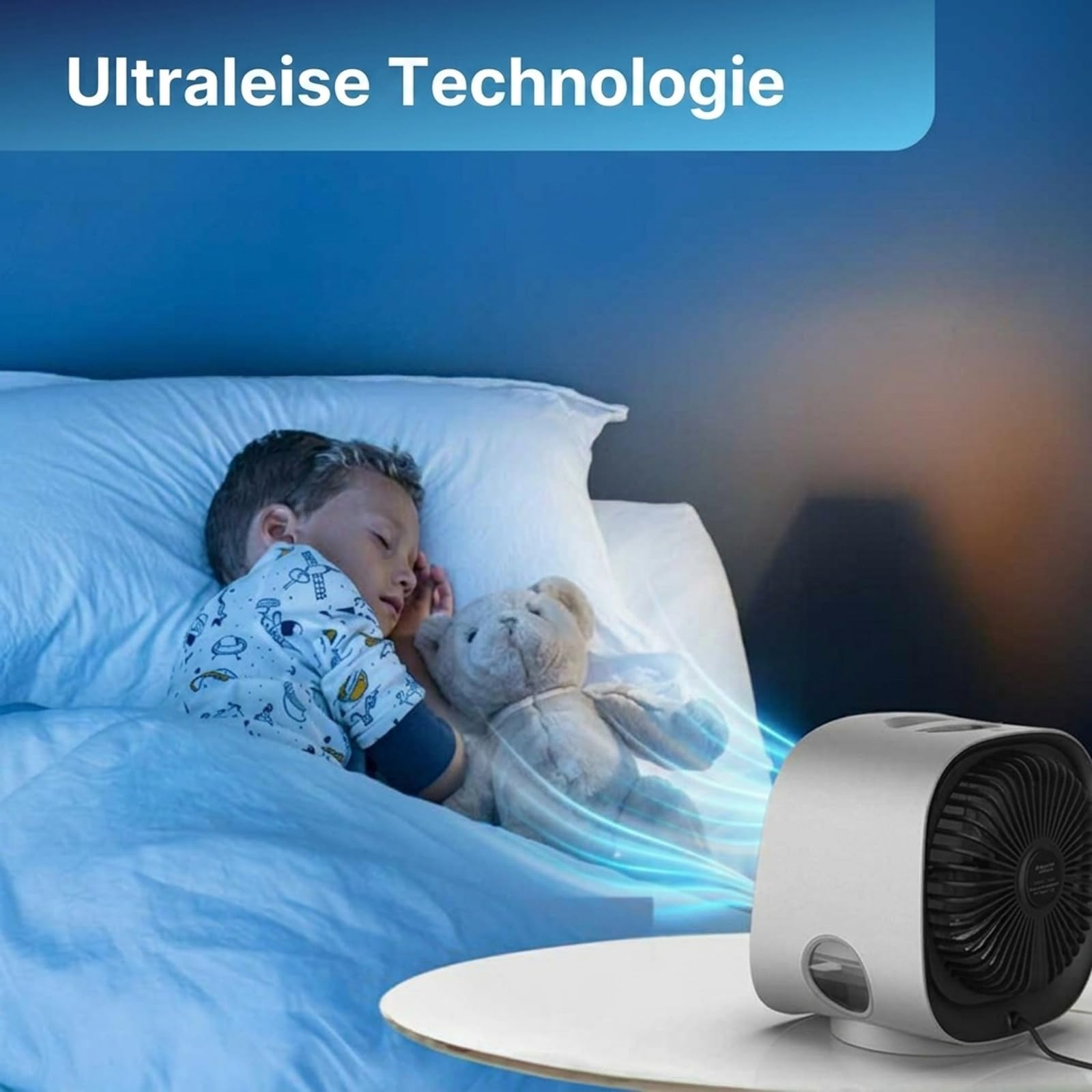 Airabreeze Luftkühler, Airzuma Portable, Airabreeze Air Cooler Kleine Wassergekühlte, Tragbarer Ventilator, Schwenkbar, Ideal Für Zu Hause Und Auf Reisen (Weiß)