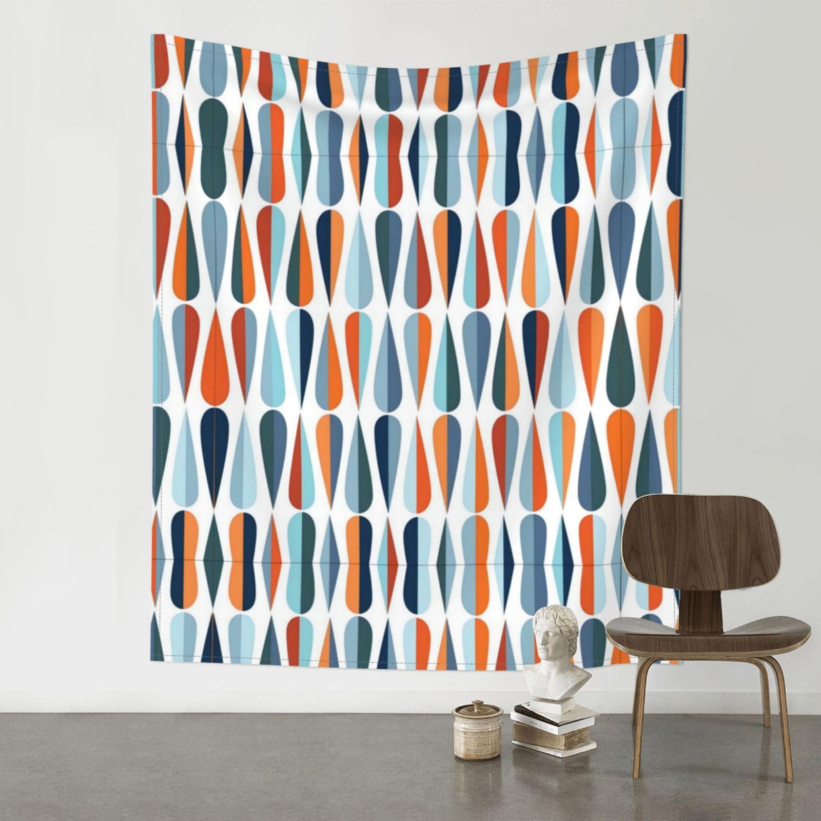 YYHHAOFA Mid Century Modern with Drop Shapes Prints 60x51in Wall Tapestry – Durable Polyester Throw for Dorm, Beach, & Home Decor